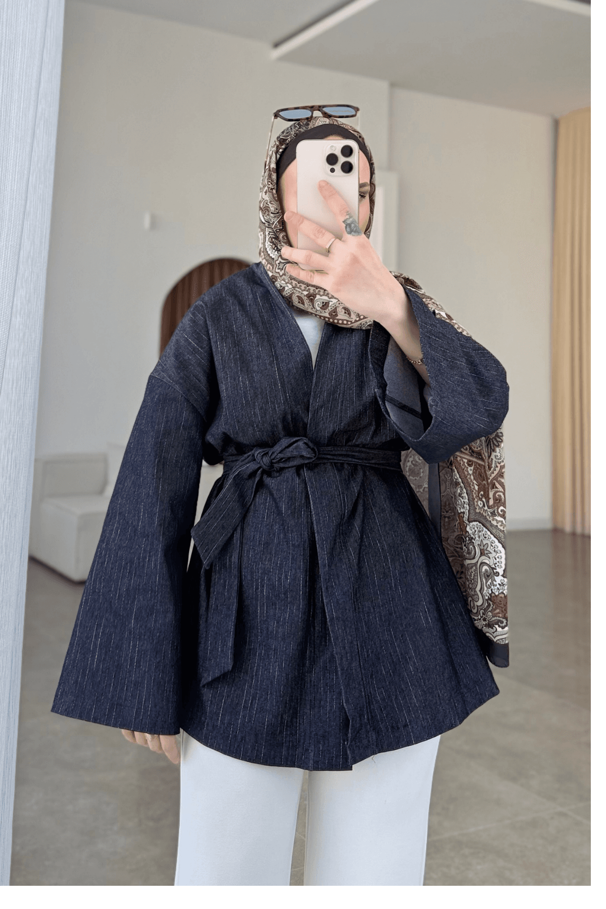 Premium Denim Kimono Ceket