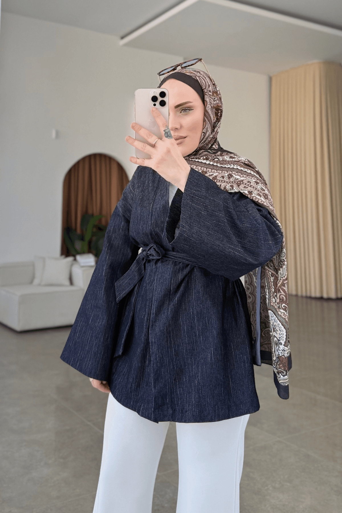 Premium Denim Kimono Ceket