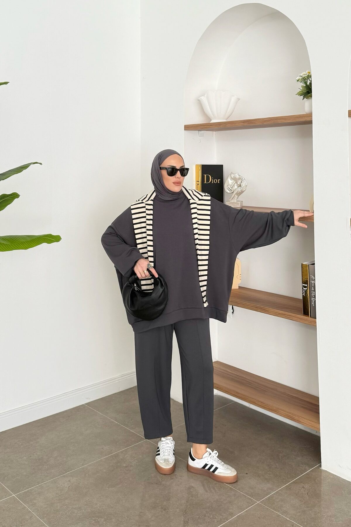 Oysh. Oversize Premium Takım Antrasit