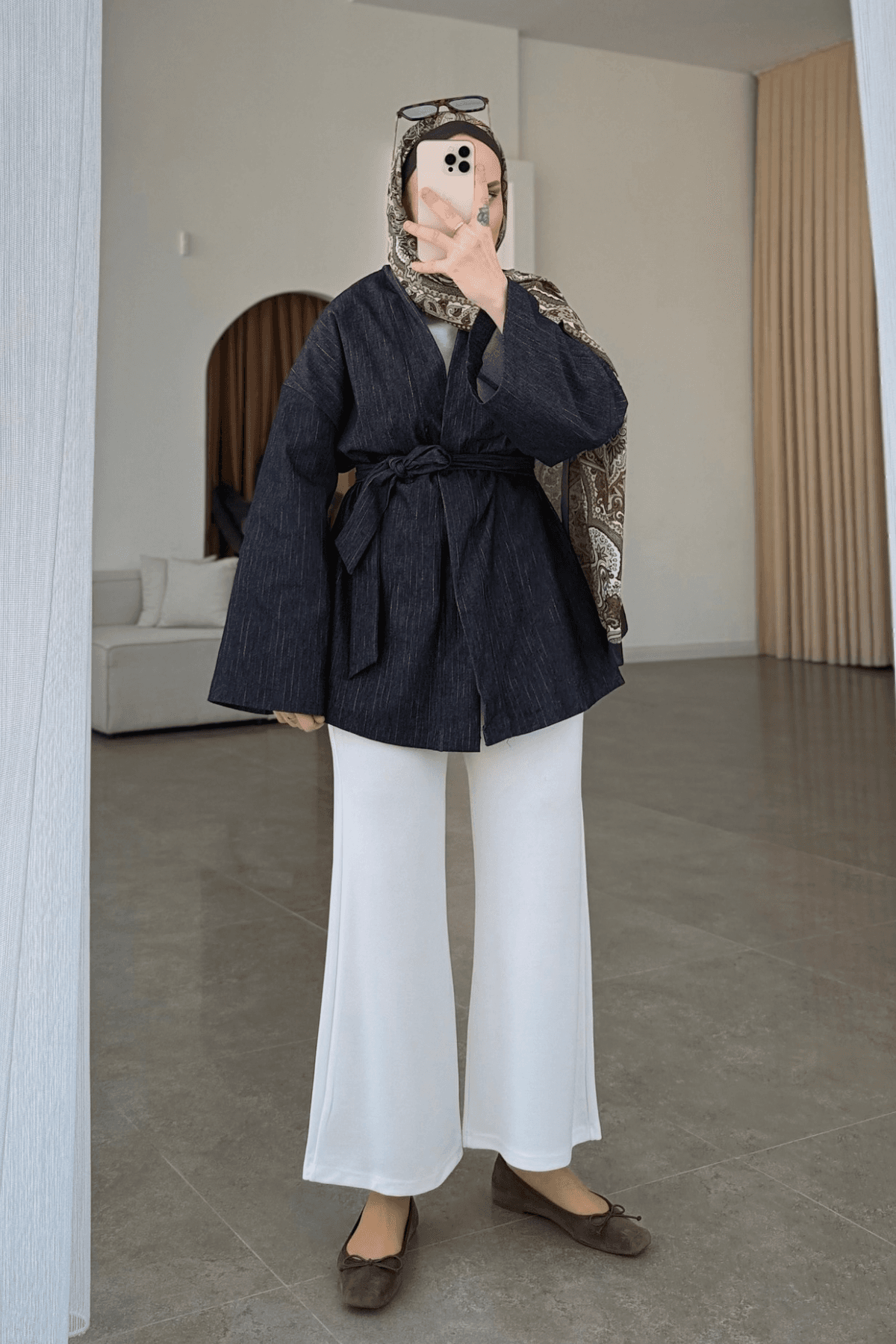 Premium Denim Kimono Ceket