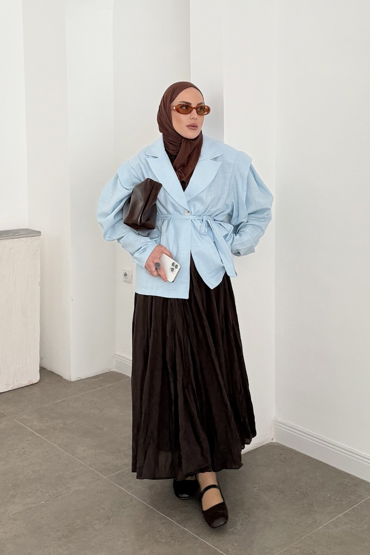 Pinterest Keten Blazer Ceket Mavi
