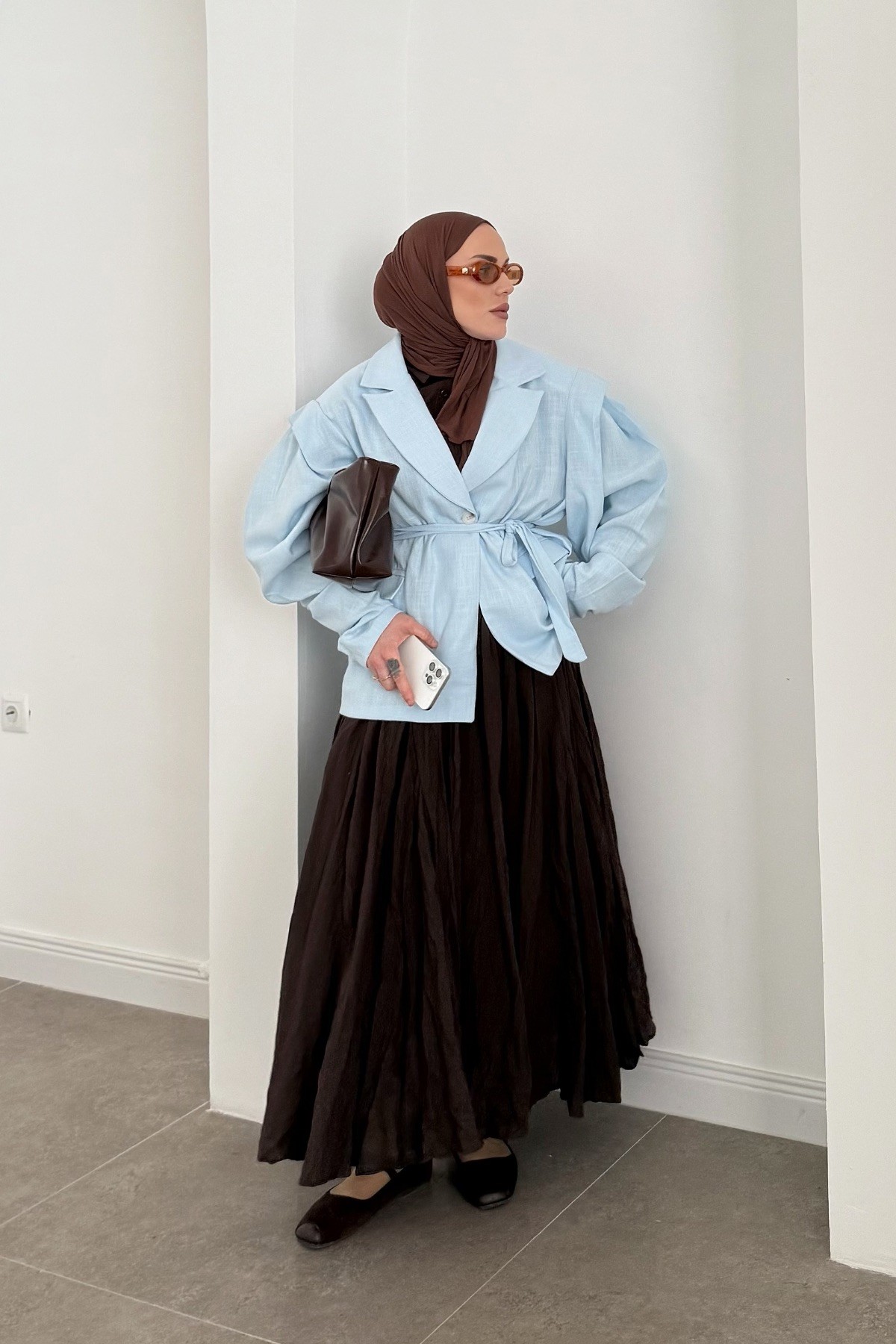 Pinterest Keten Blazer Ceket Mavi