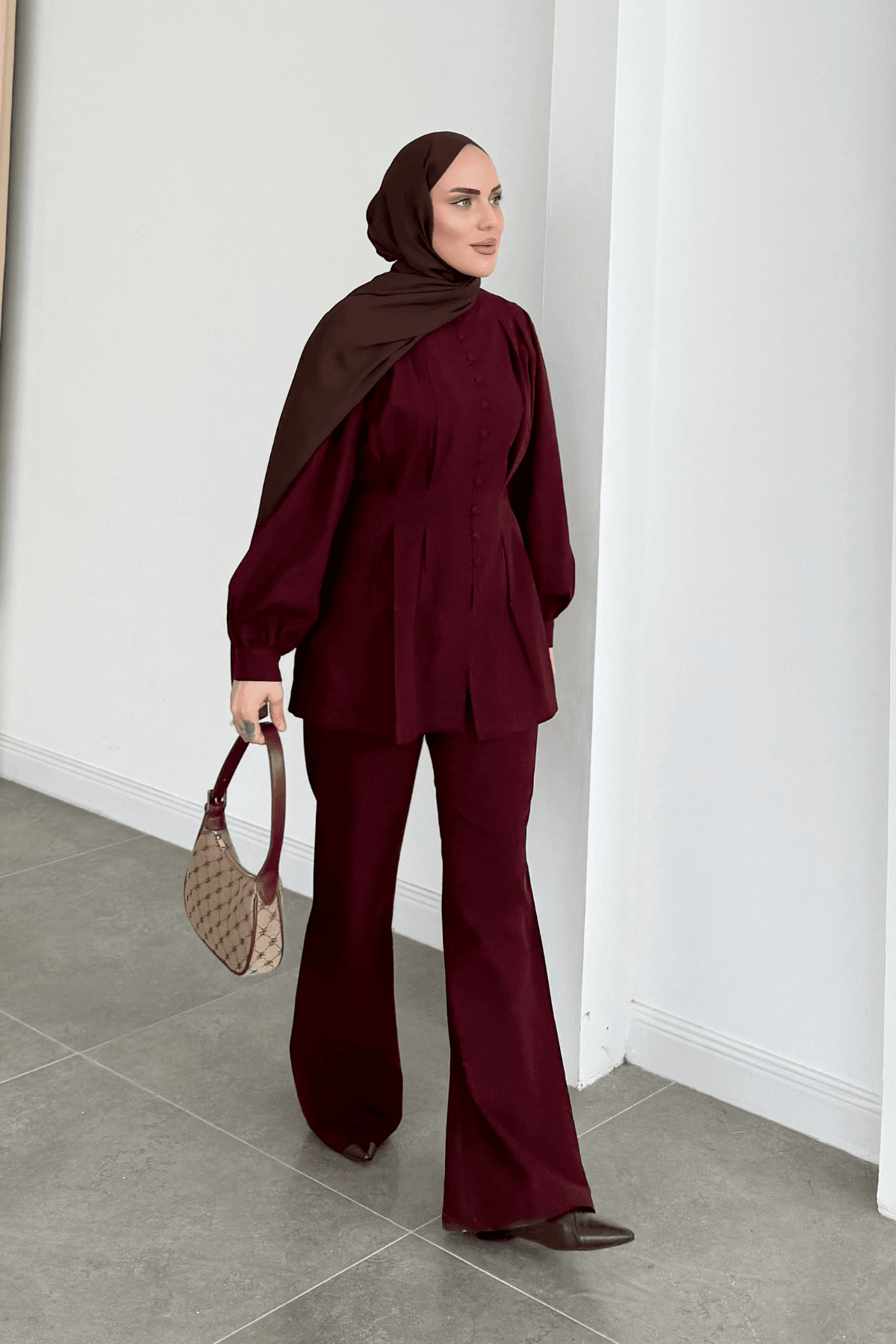 Pinterest Belden Oturtmalı Keten Takım Bordo
