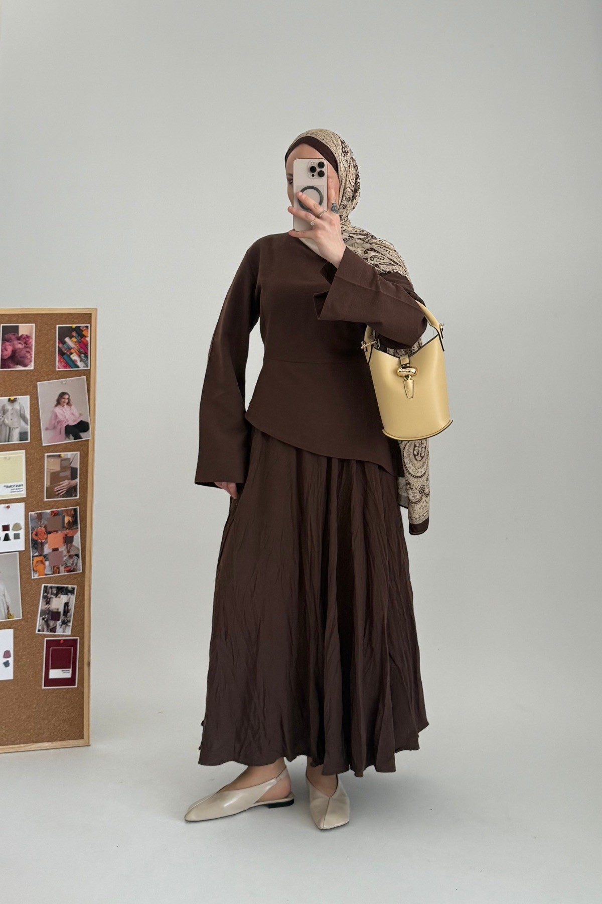 Frida Pinterest Etek Takım Kahve 