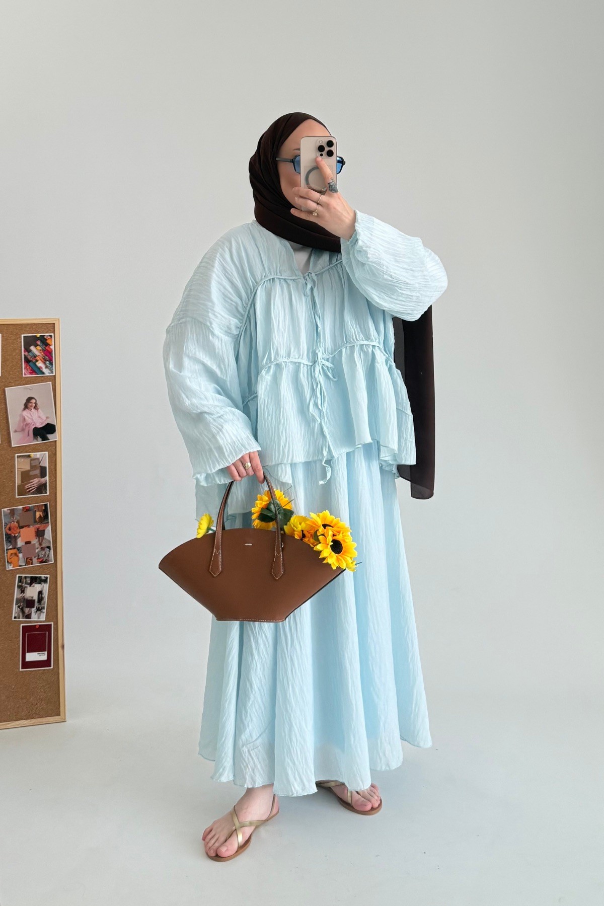 Flora Pinterest Etek Takım Bebe Mavi