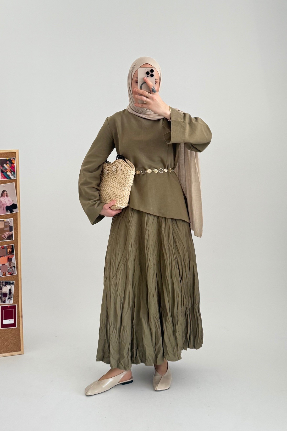 Frida Pinterest Etek Takım Haki