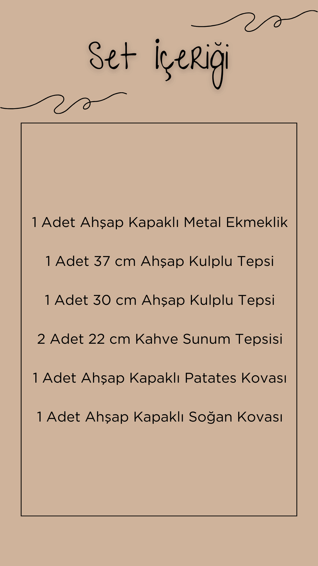 Çeyiz Seti 7 Parça Tepsi,Ekmeklik,Sunum Tepsi ve Sebzelik Set Mutfak Gereçleri Eco Seti