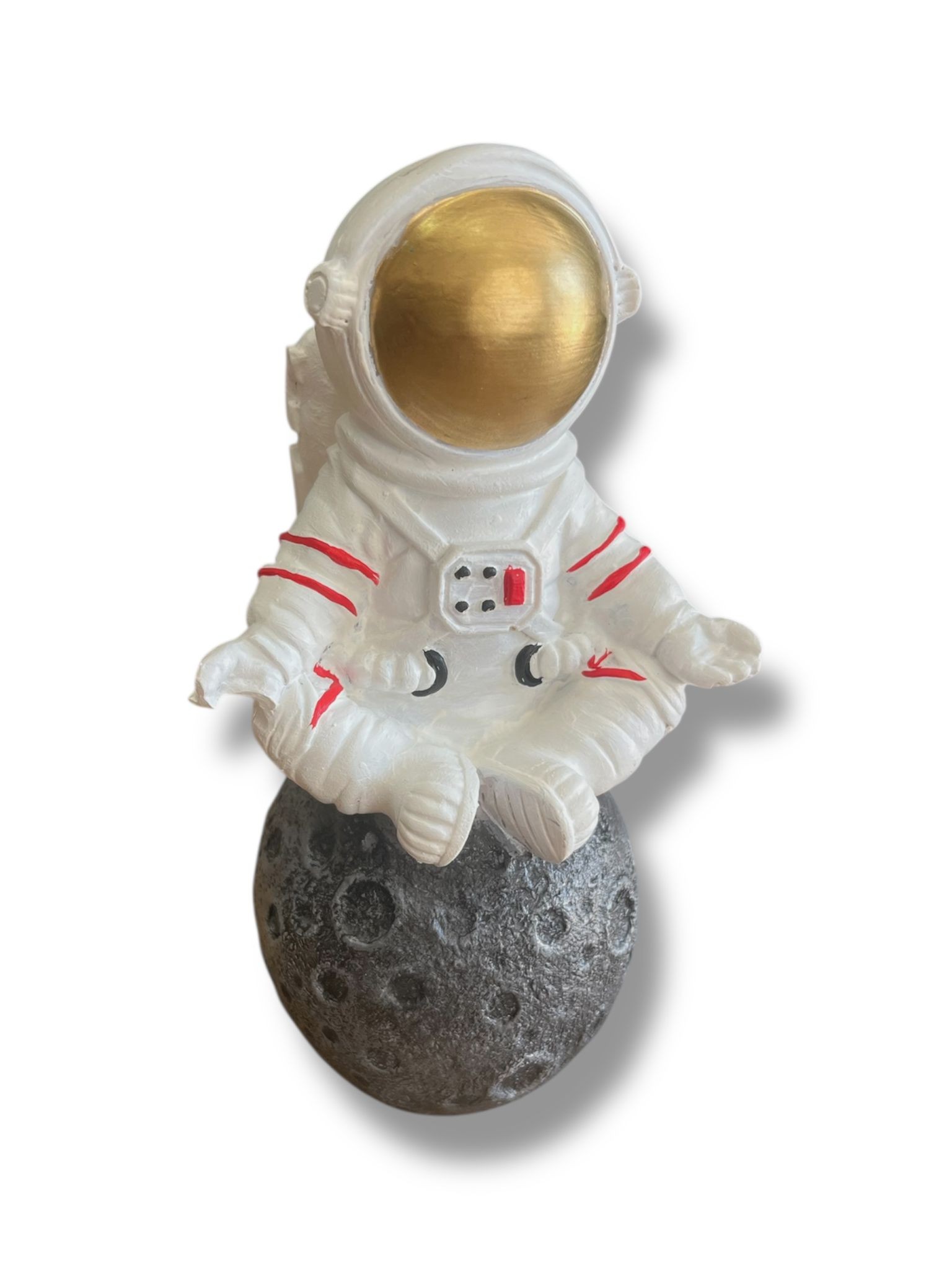 AY ÜZERİNDE OTURAN ASTRONOT BİBLO 15CM