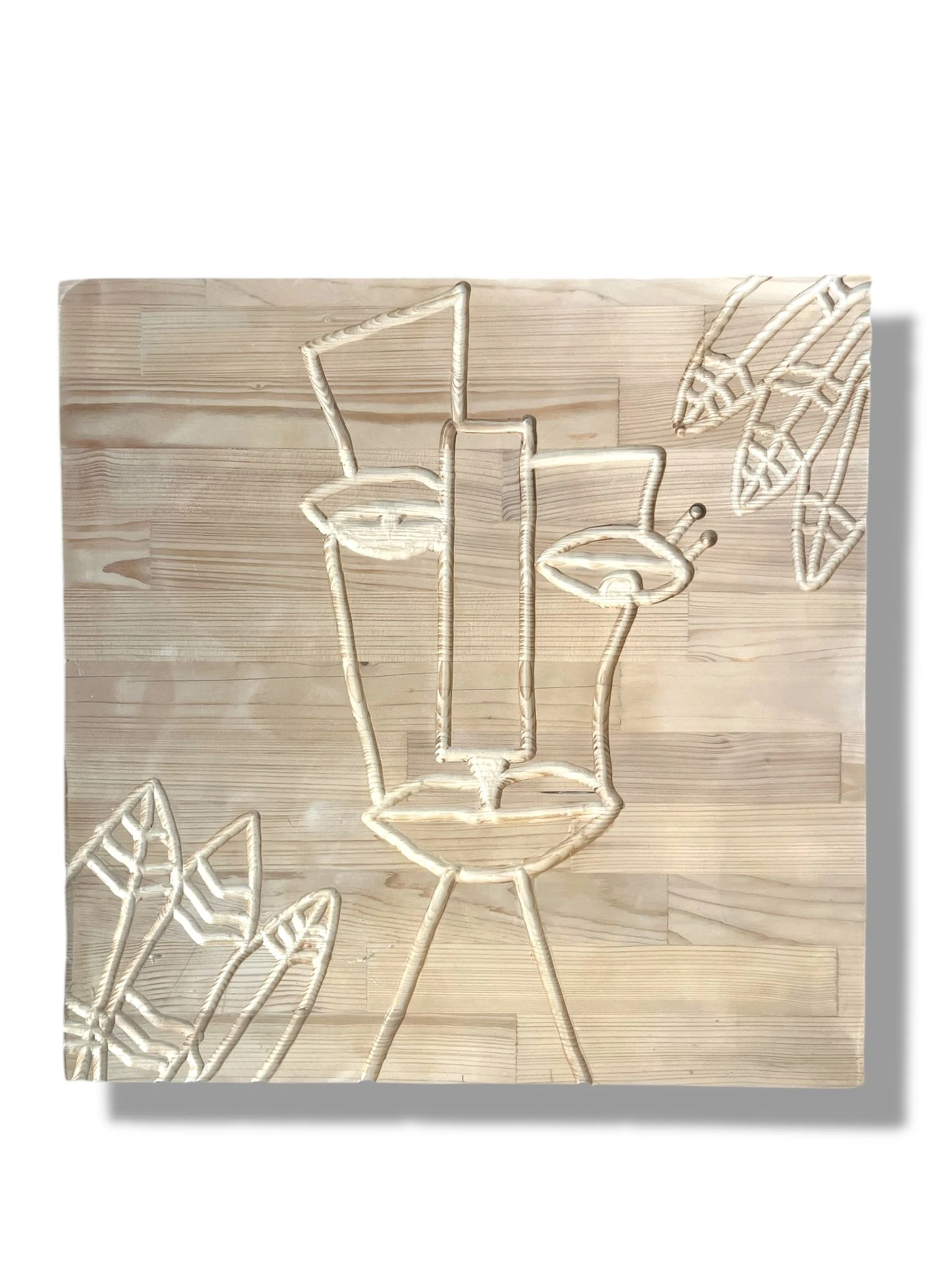 MASİF AHŞAP EL OYMASI DUVAR PANO KARE