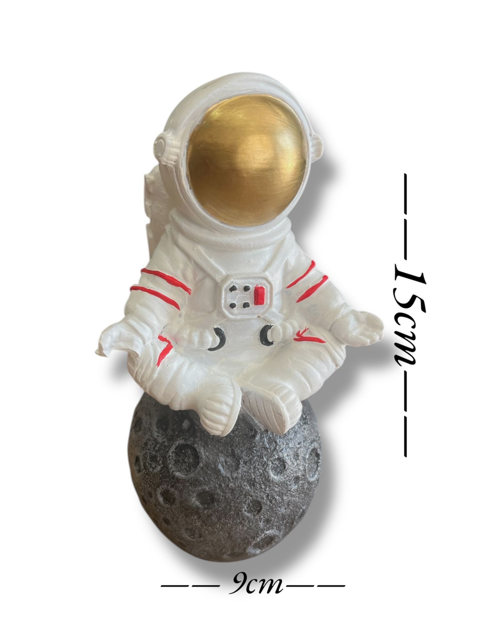 AY ÜZERİNDE OTURAN ASTRONOT BİBLO 15CM