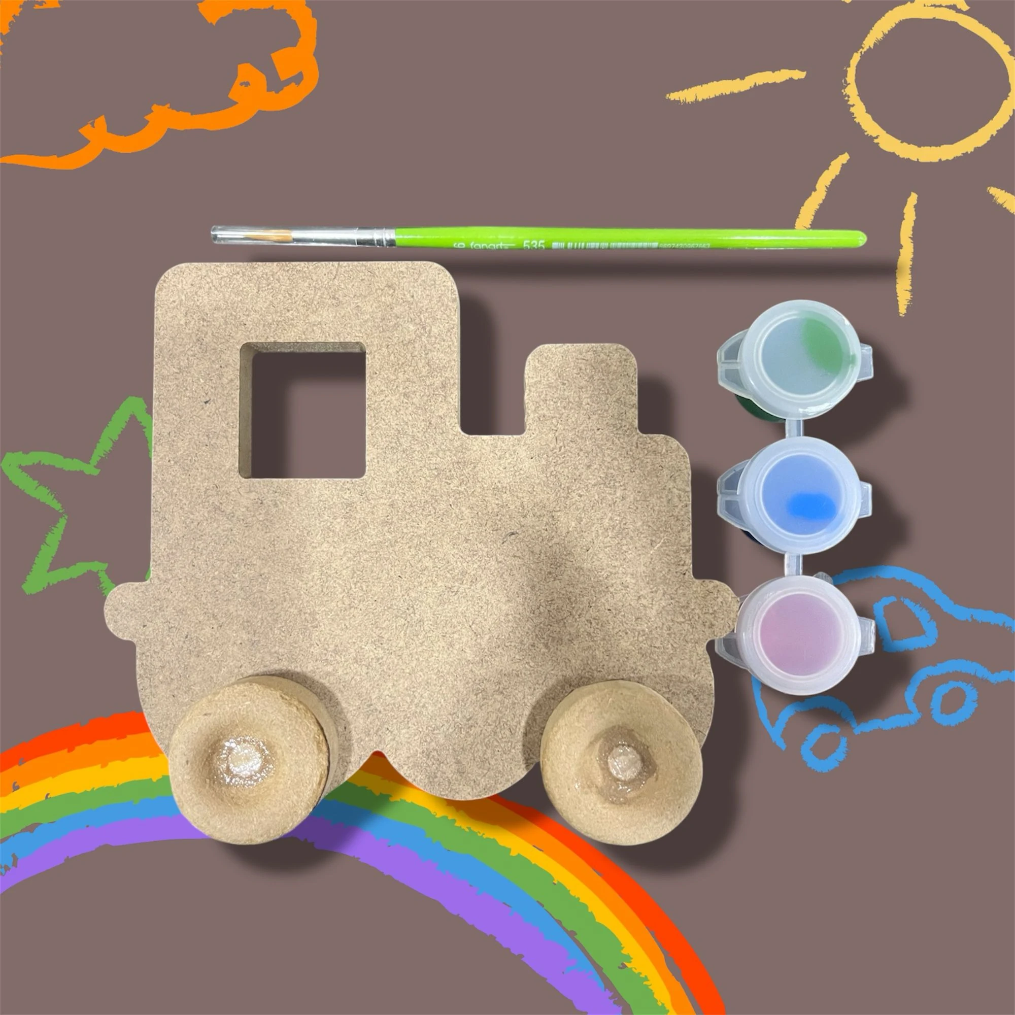 AHŞAP BÜYÜK TRAKTÖR BOYAMA SETİ