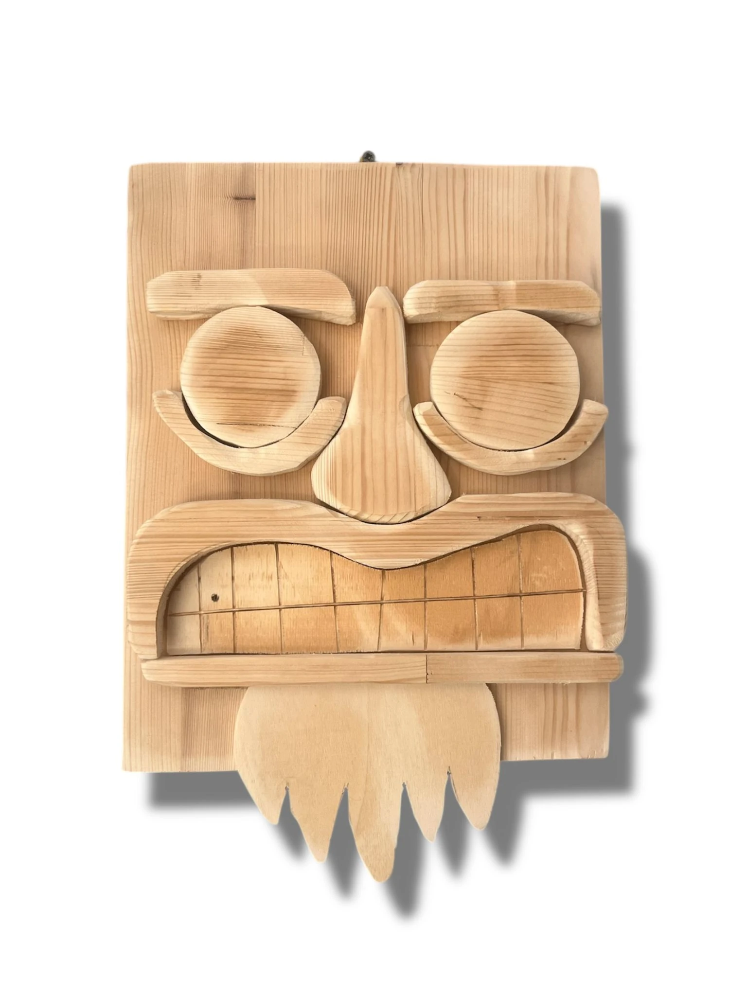 AHŞAP DUVAR MASK KIZGIN YÜZ