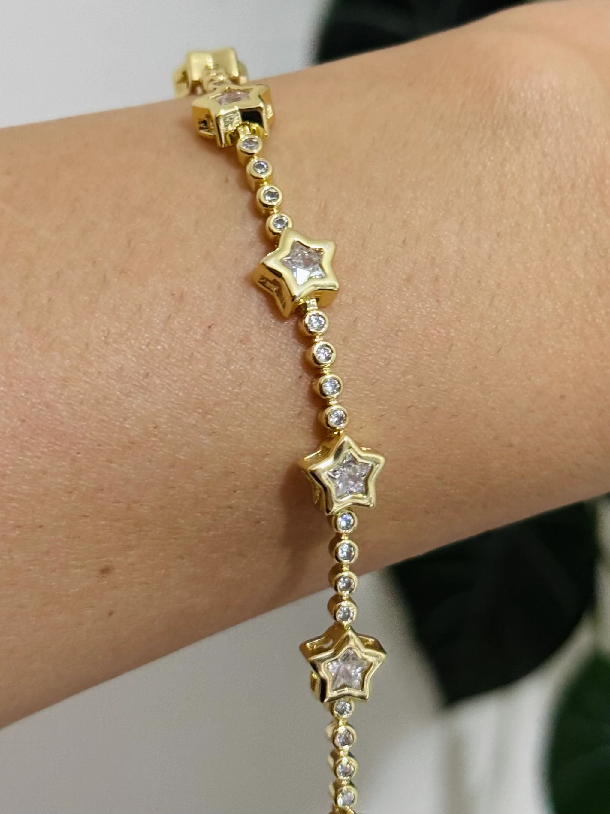 Altın Kaplama 14K Yıldız Bileklik