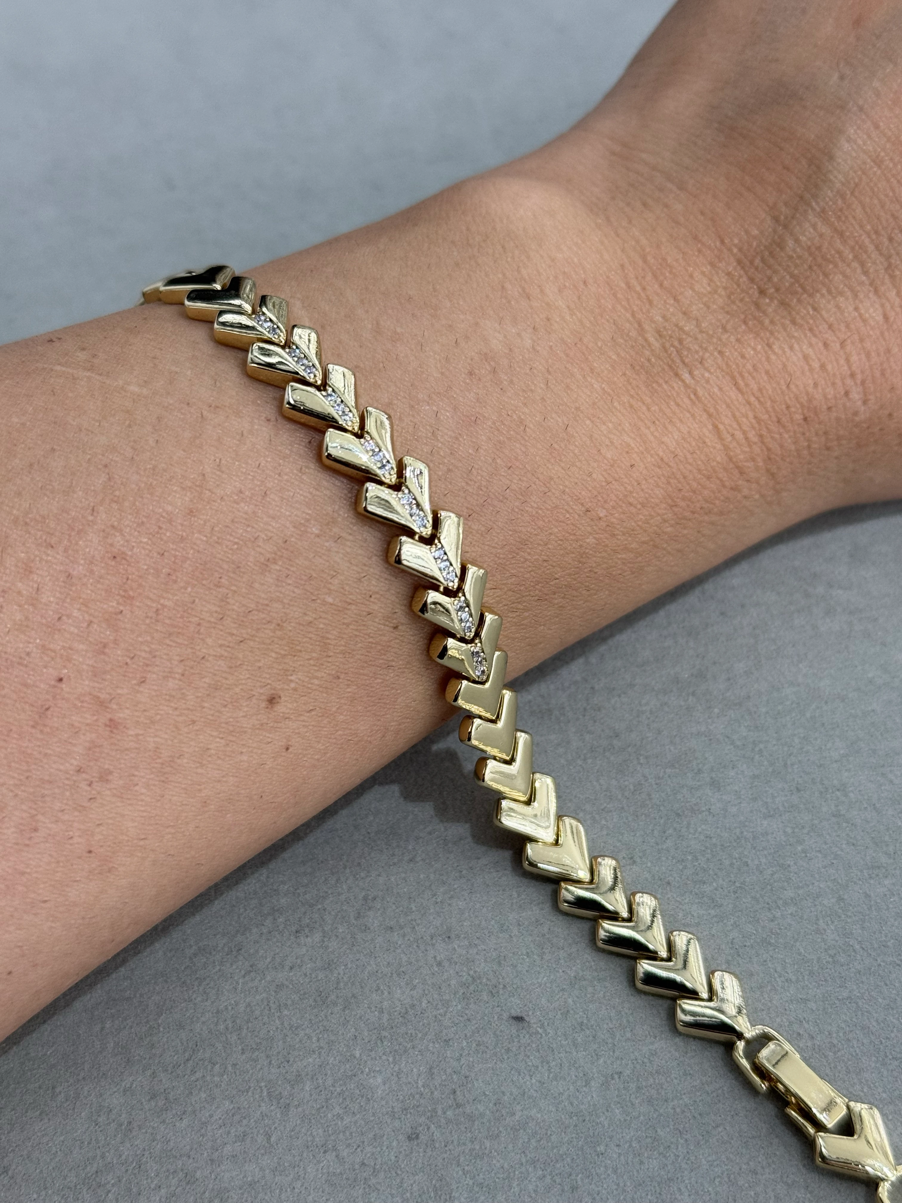 Xuping 14K Kalp Desen Bileklik