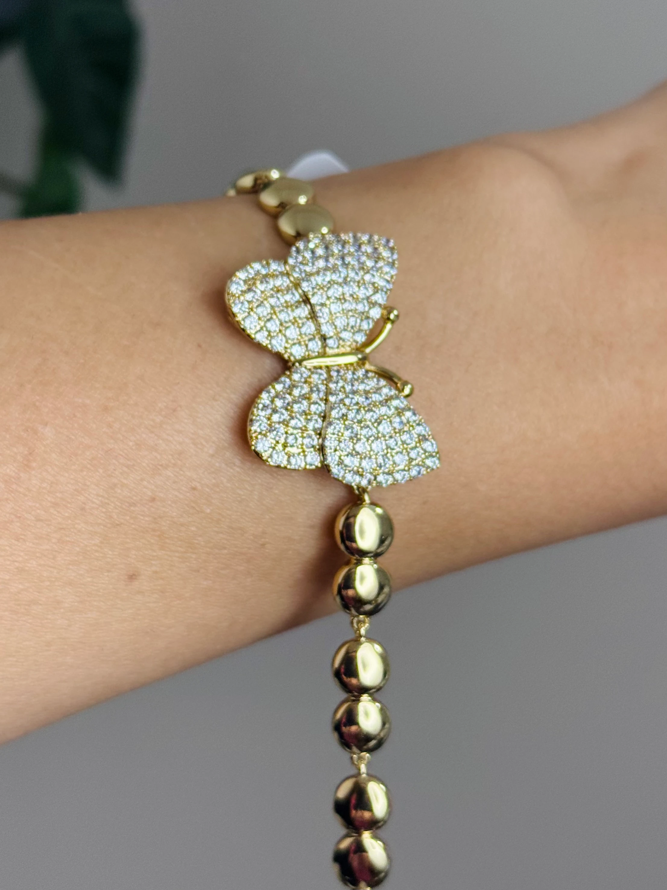 Xuping 14K Taşlı Kelebek Bileklik