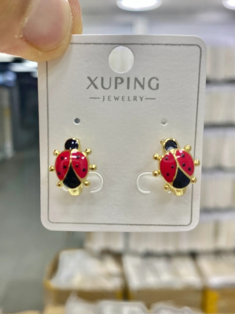 Xuping 14K Ugur Böceği Küpe