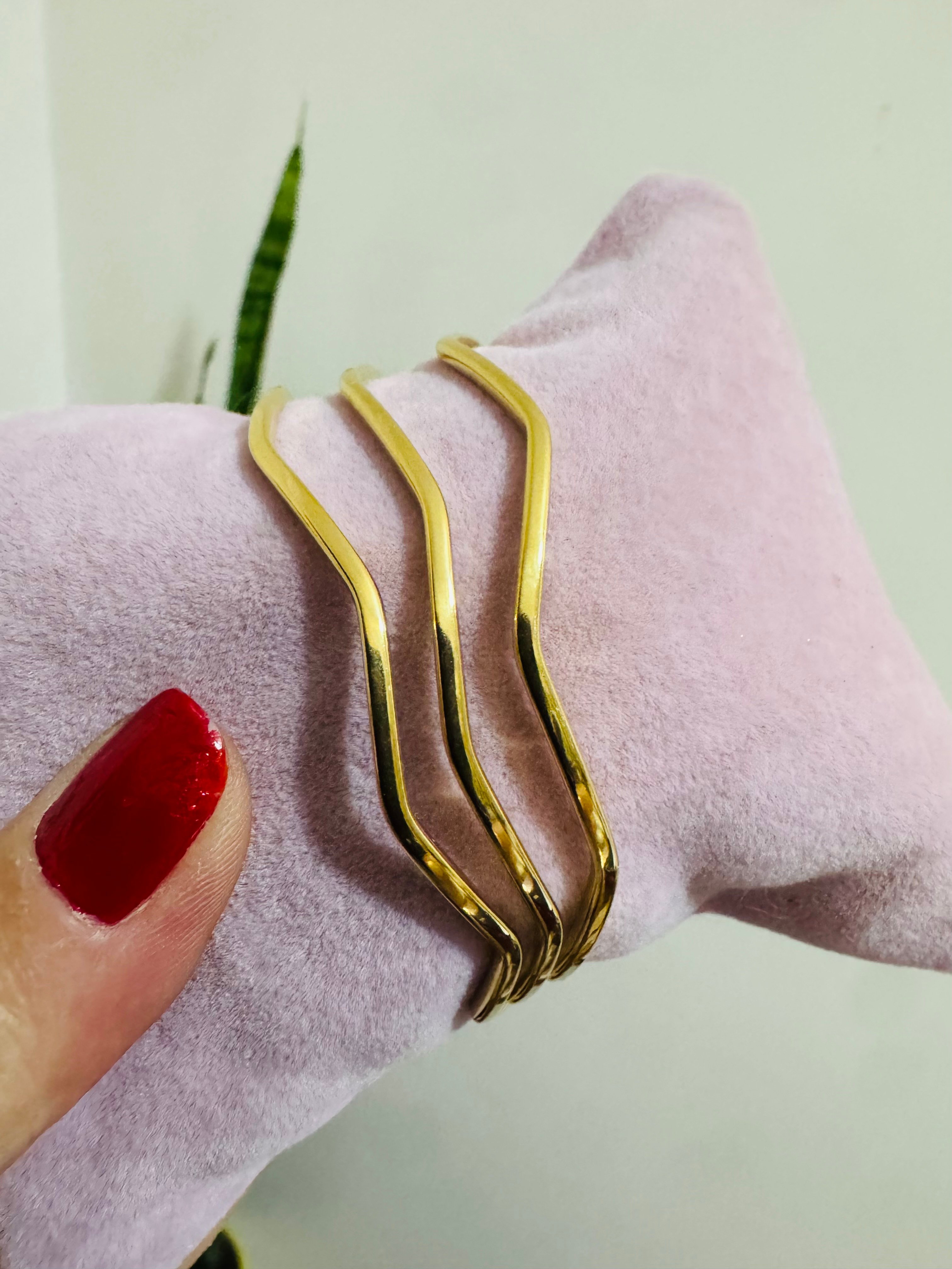 Çelik 6 cm zikzak ajda bilezik 
