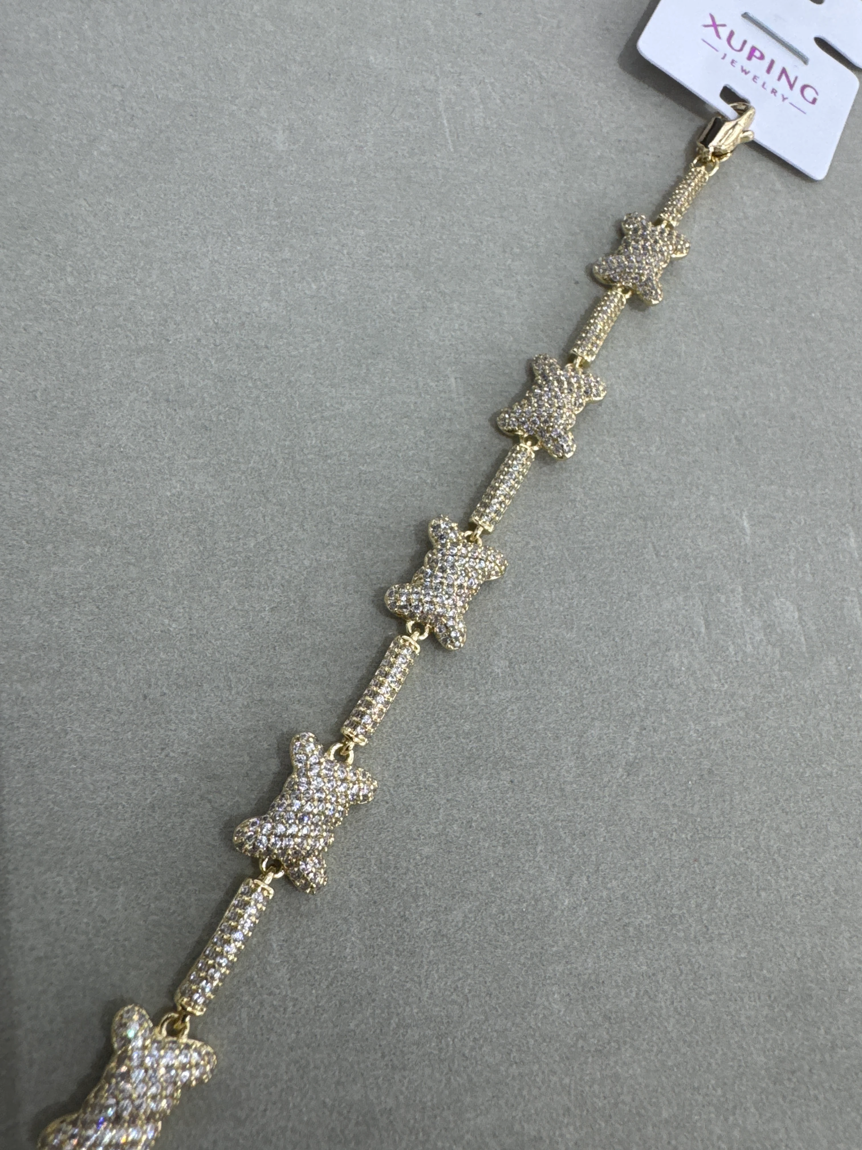 Xuping 14K Komple Taşlı Fiyonk Bileklik