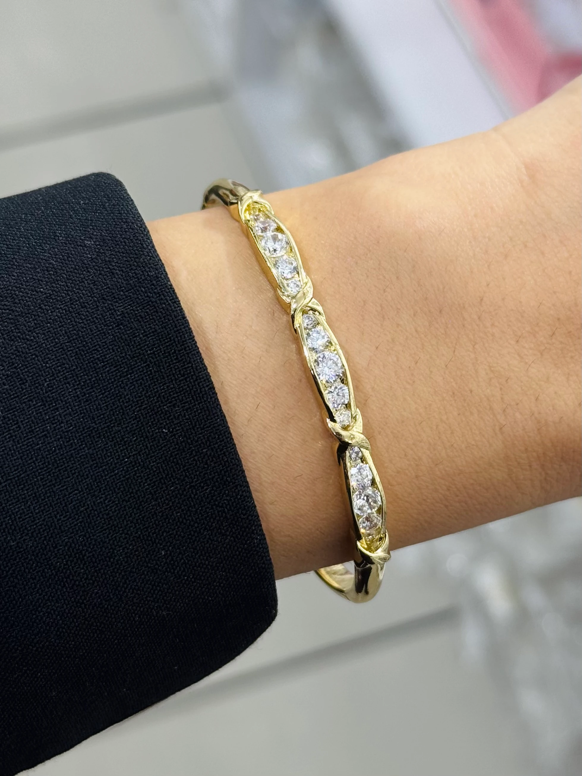 Xuping 14K X Model Kelepçe 6cm