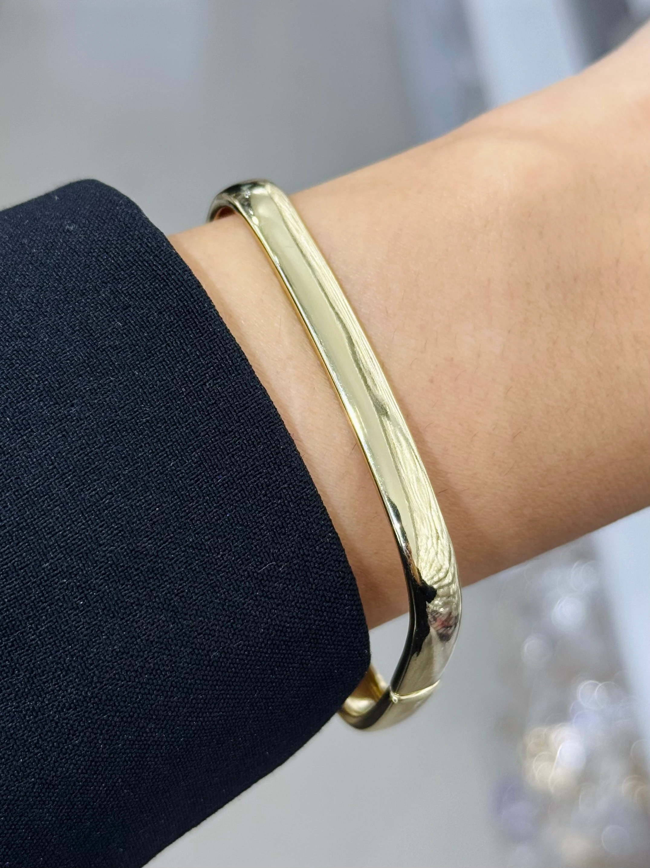 Xuping 14K Kare Kesim Kelepçe 6 cm