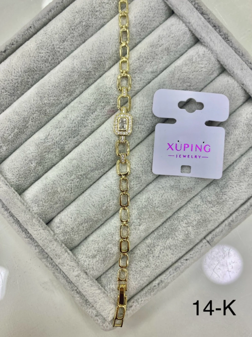 Xuping 14K Baget Zincir Bileklik