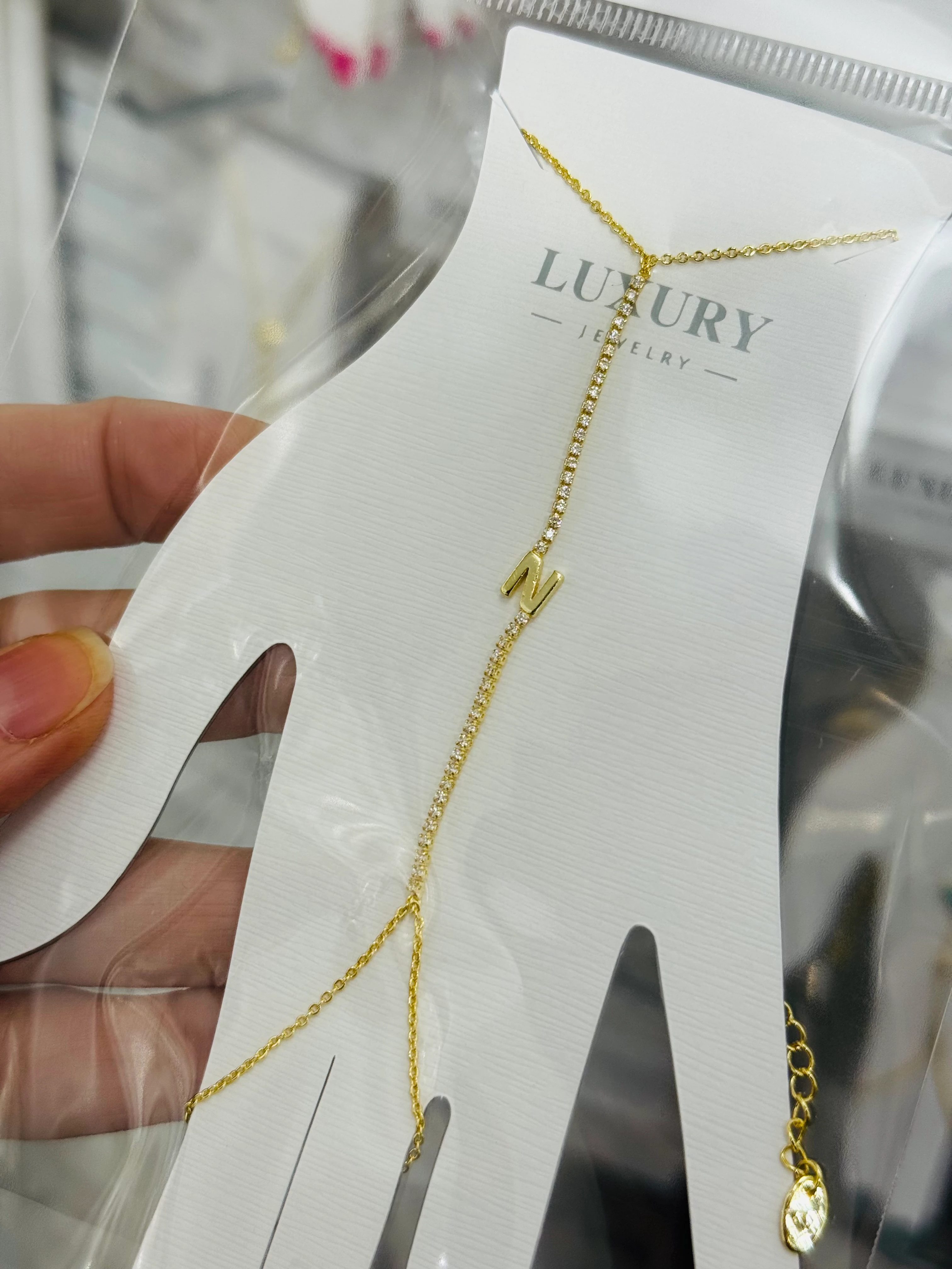 Altın Kaplama N Harfi Su Yolu Şahmeran