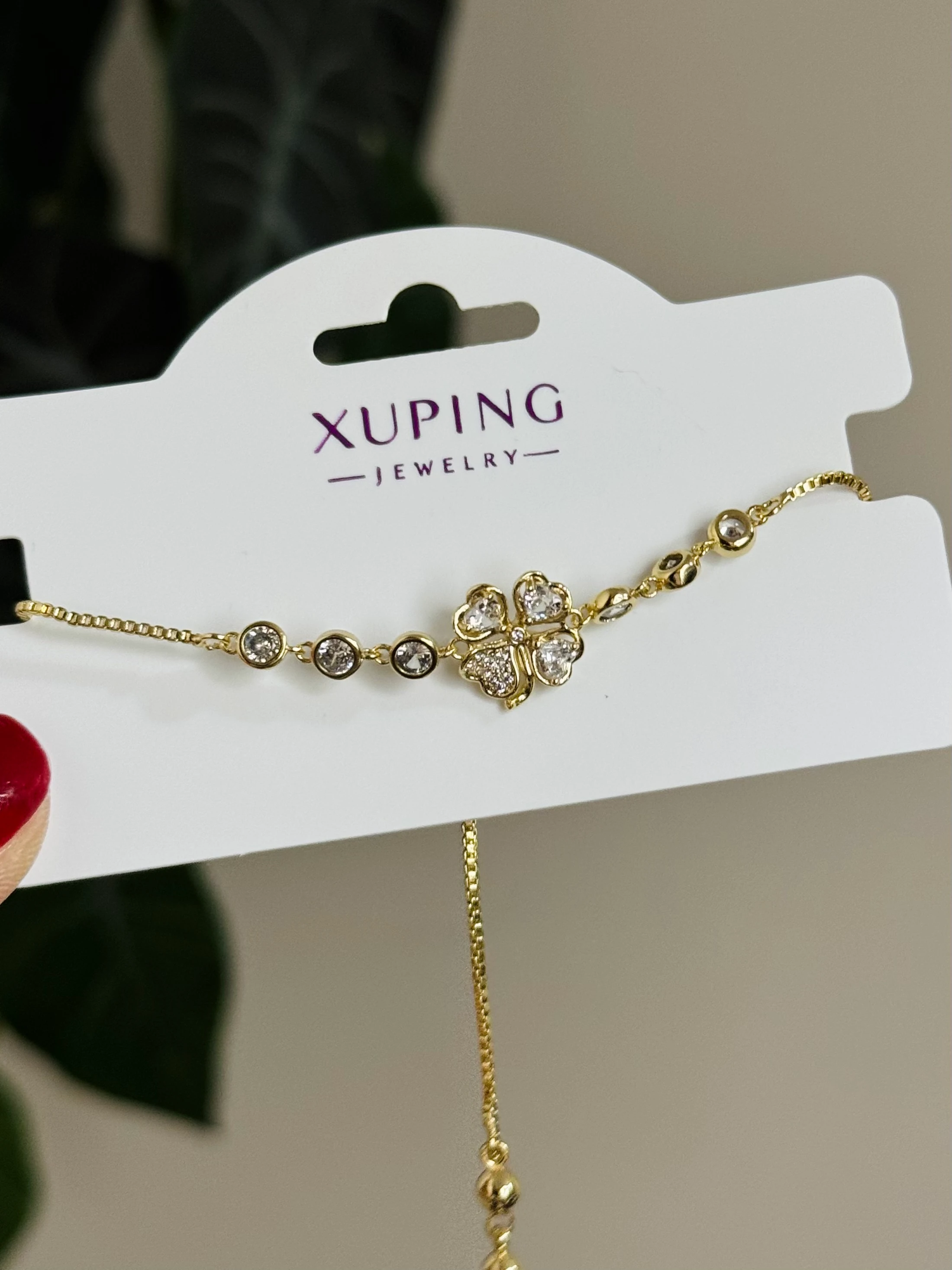 Xuping 14K Asansörlü Yonca Bileklik