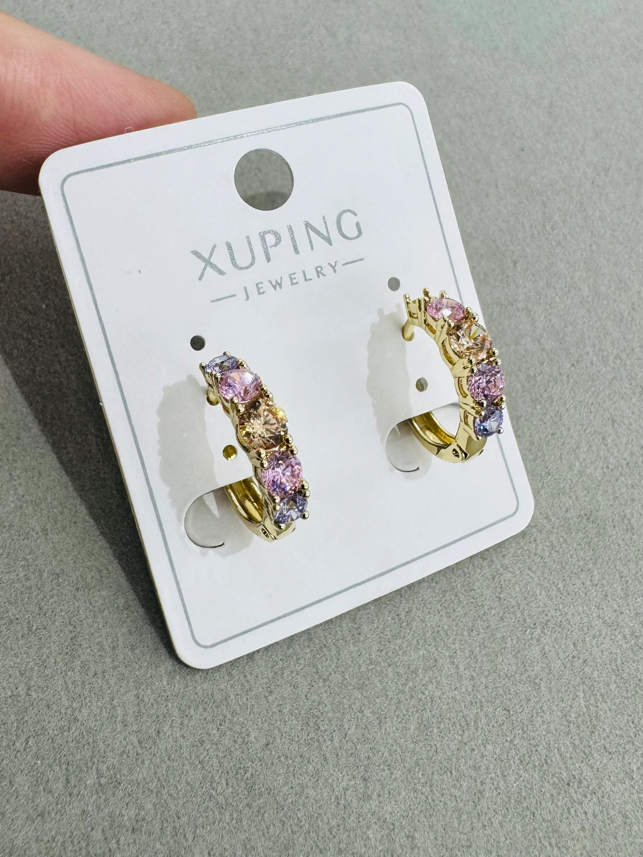 Xuping 14K Renkli Beştaş Küpe