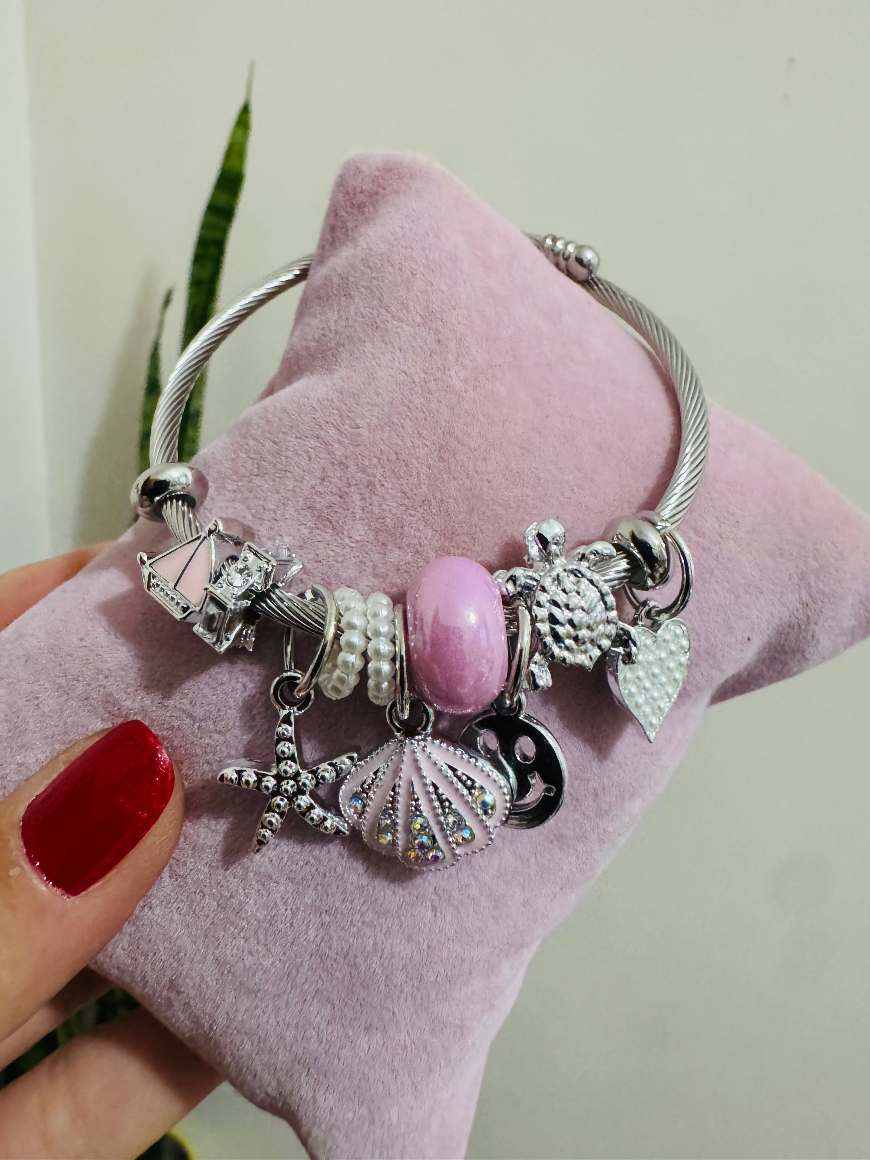 Çelik charm bileklik