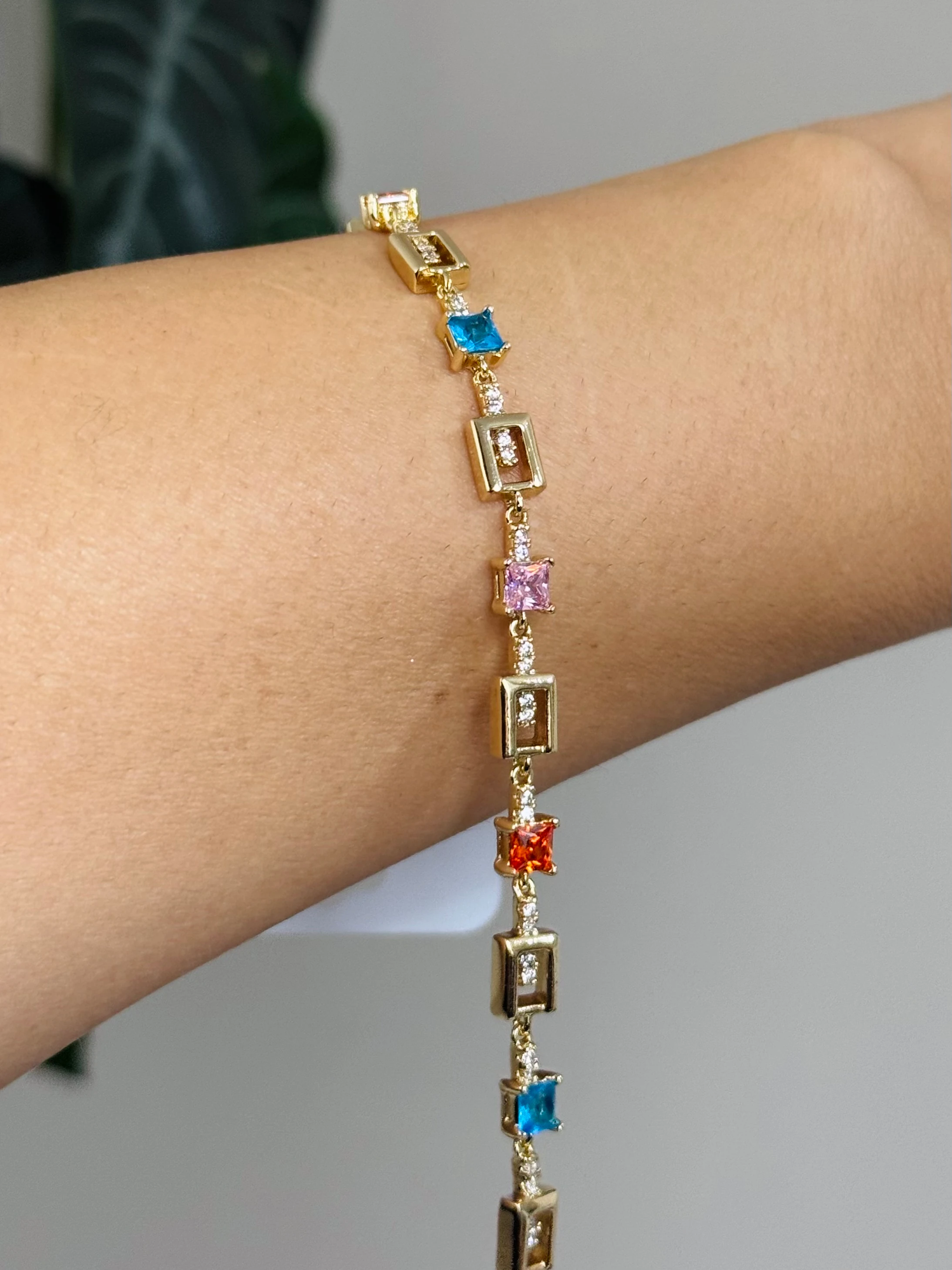 Xuping 14K Altın Kaplama Renkli Bileklik