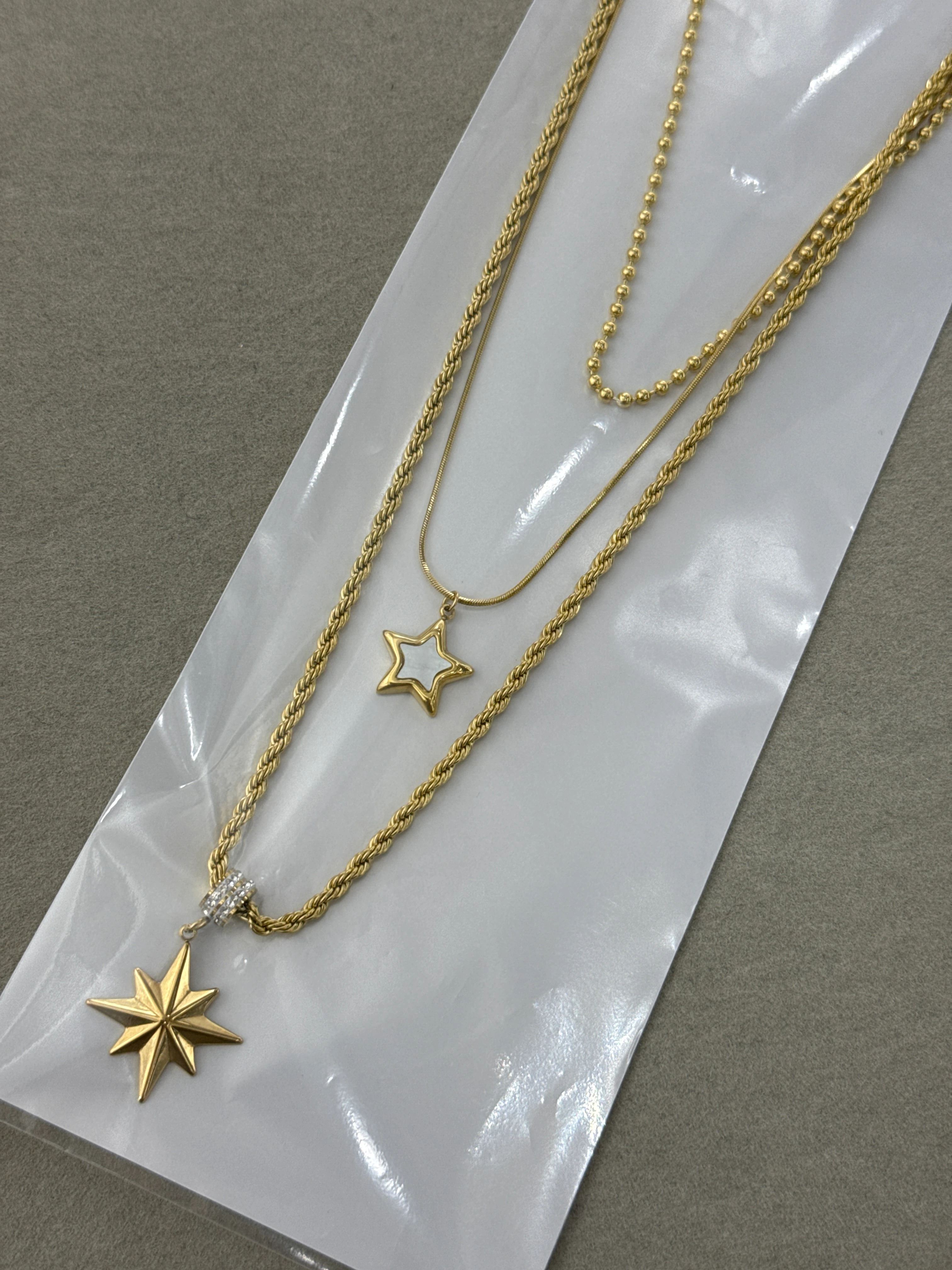 Çelik 3lü Kolye Seti