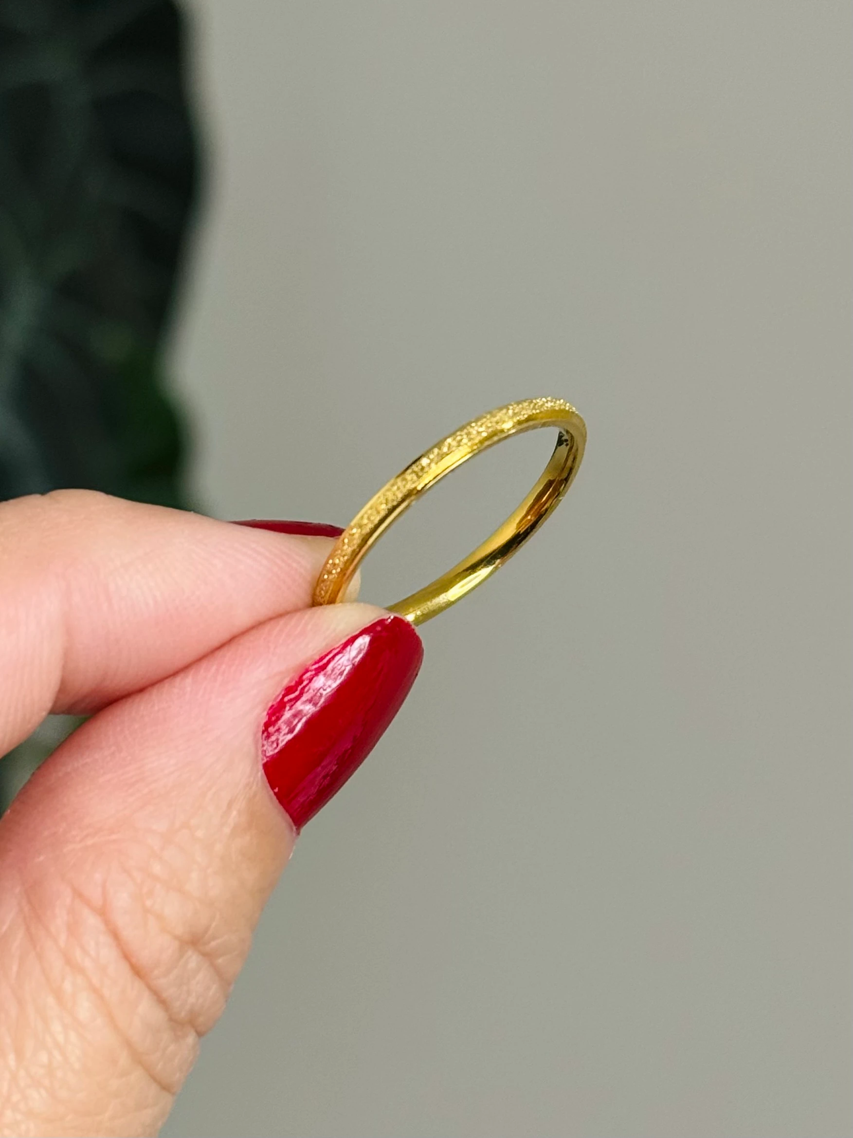 Çelik Simli İnce Yüzük 7 no