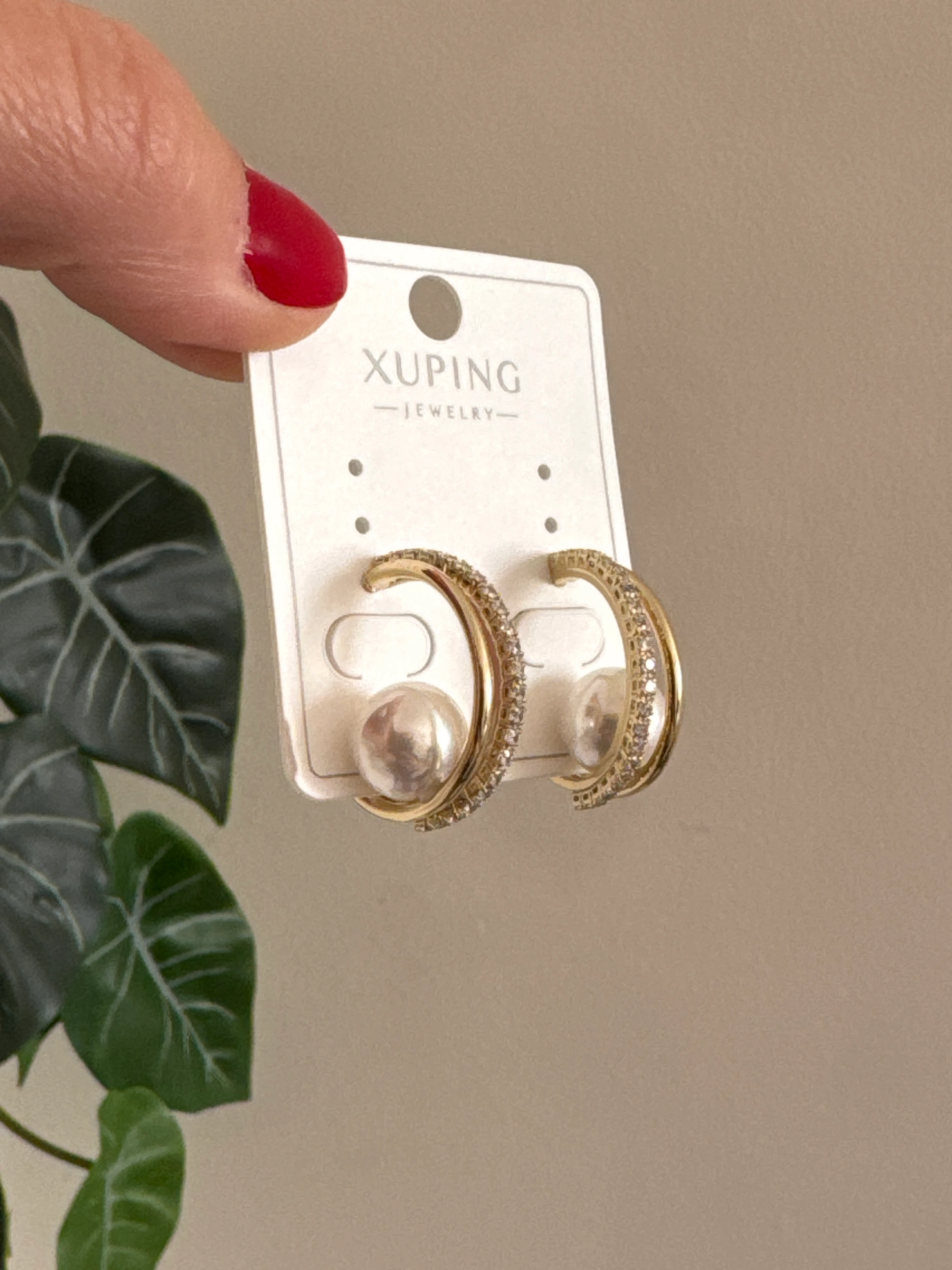 Xuping 14K İncili Küpe