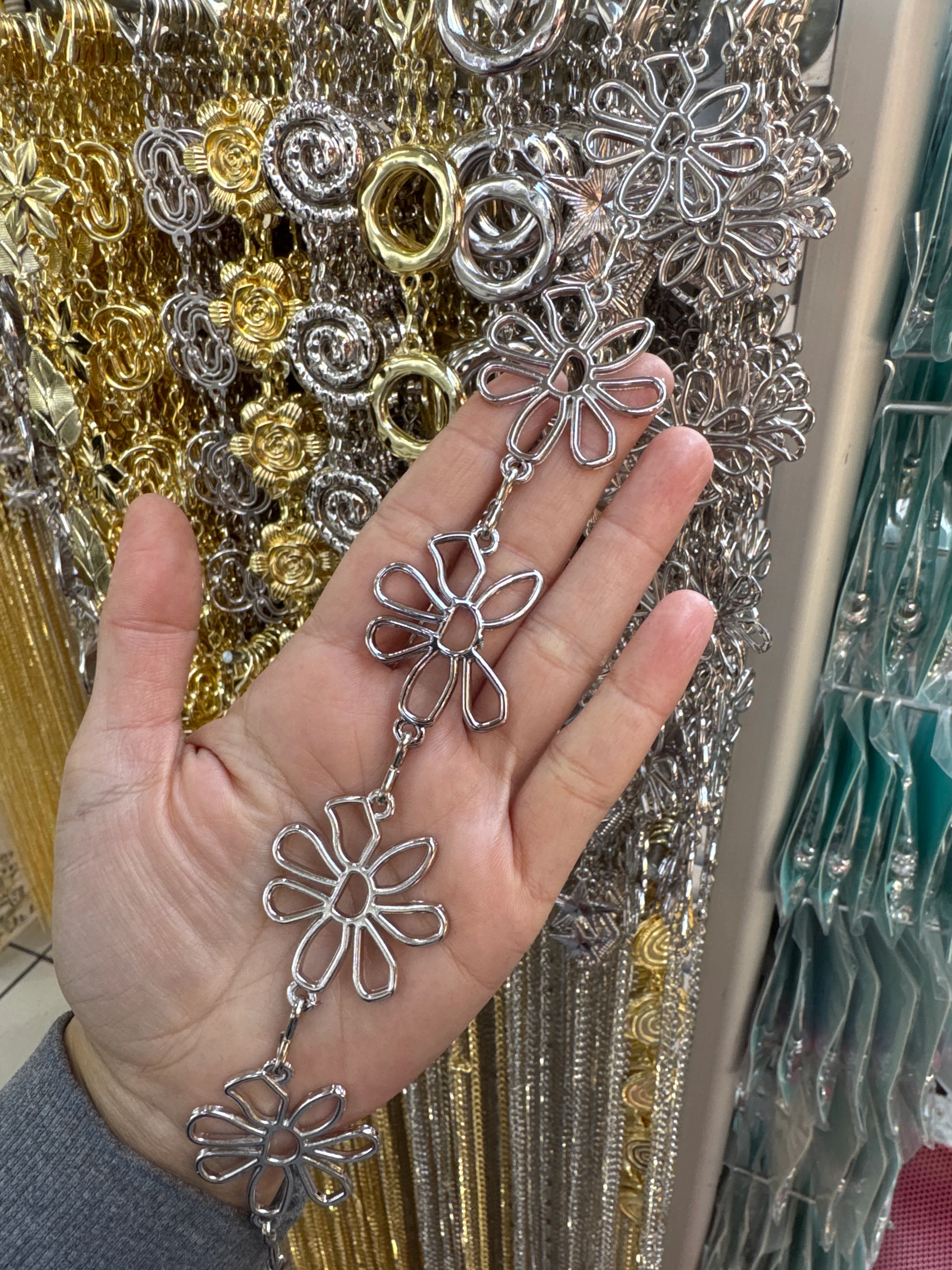 Çiçek Gümüş Renk Kemer