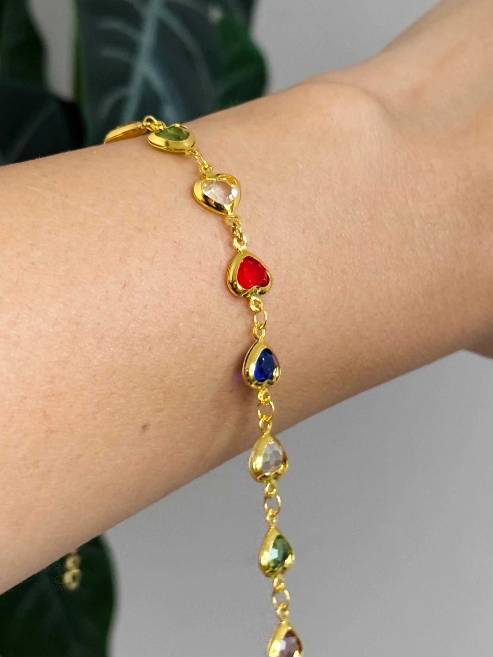 Çelik Renkli Kalp Bileklik