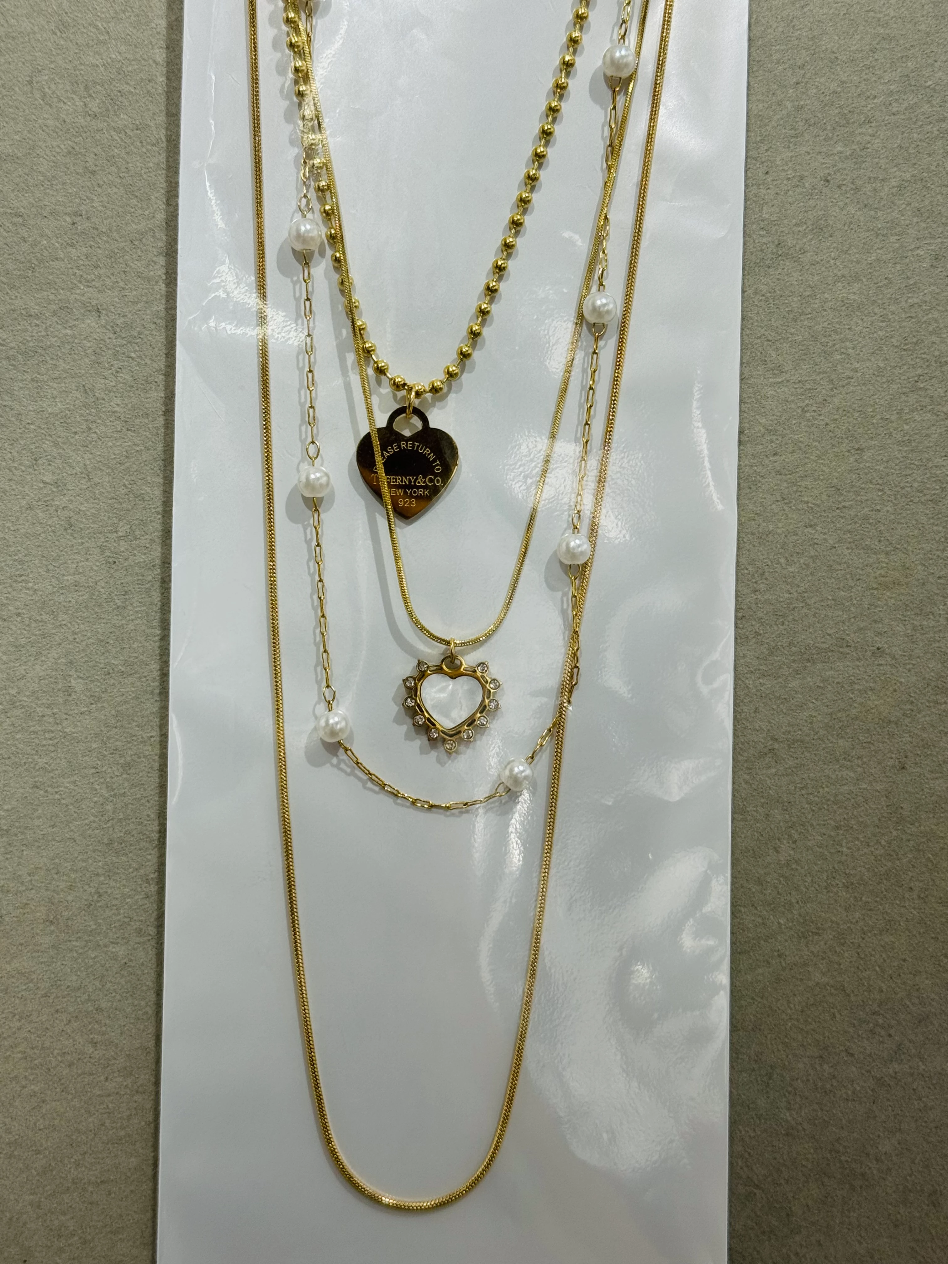 Çelik 4lü Kolye Seti