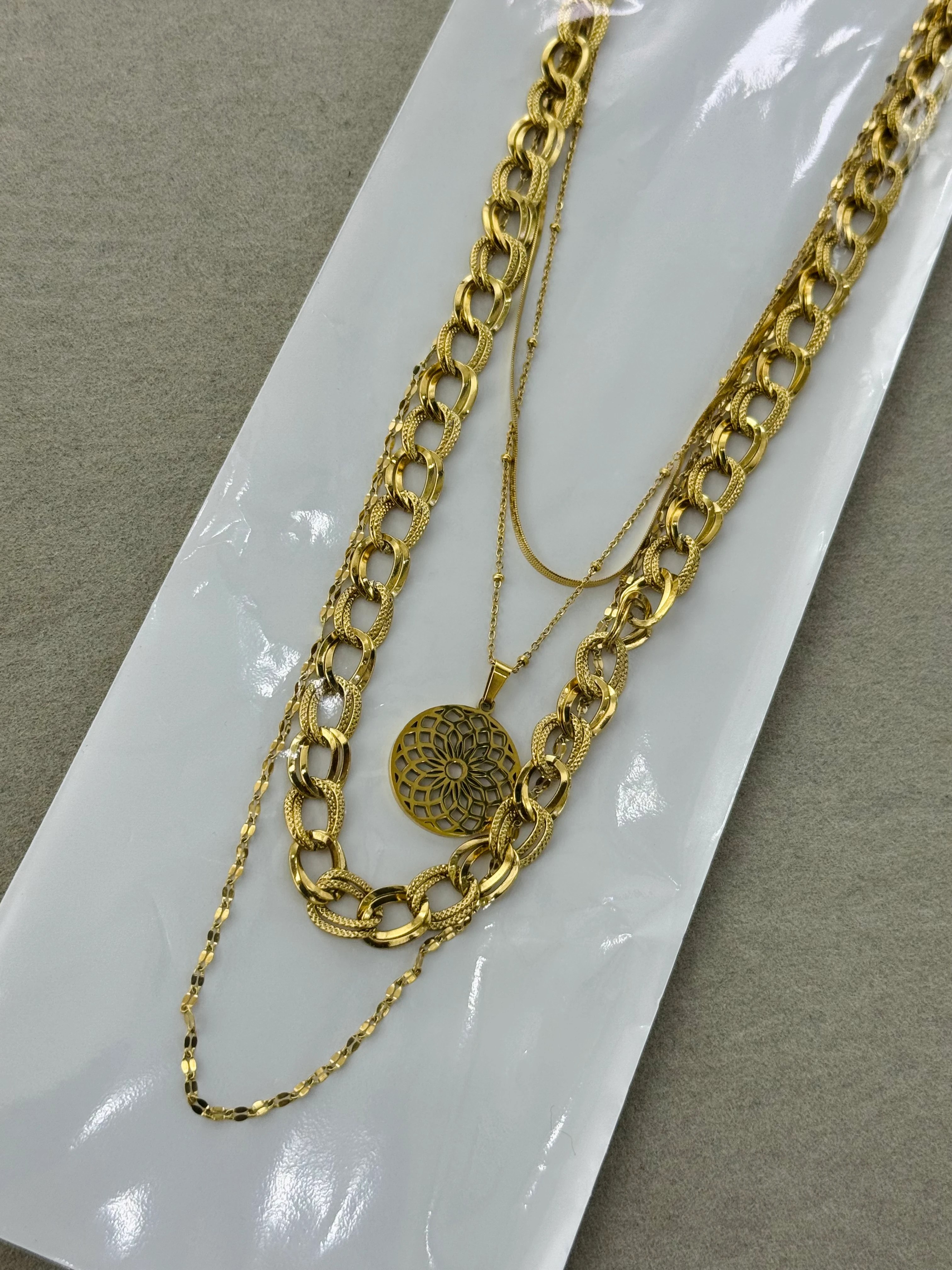 Çelik 4lü Kolye Seti