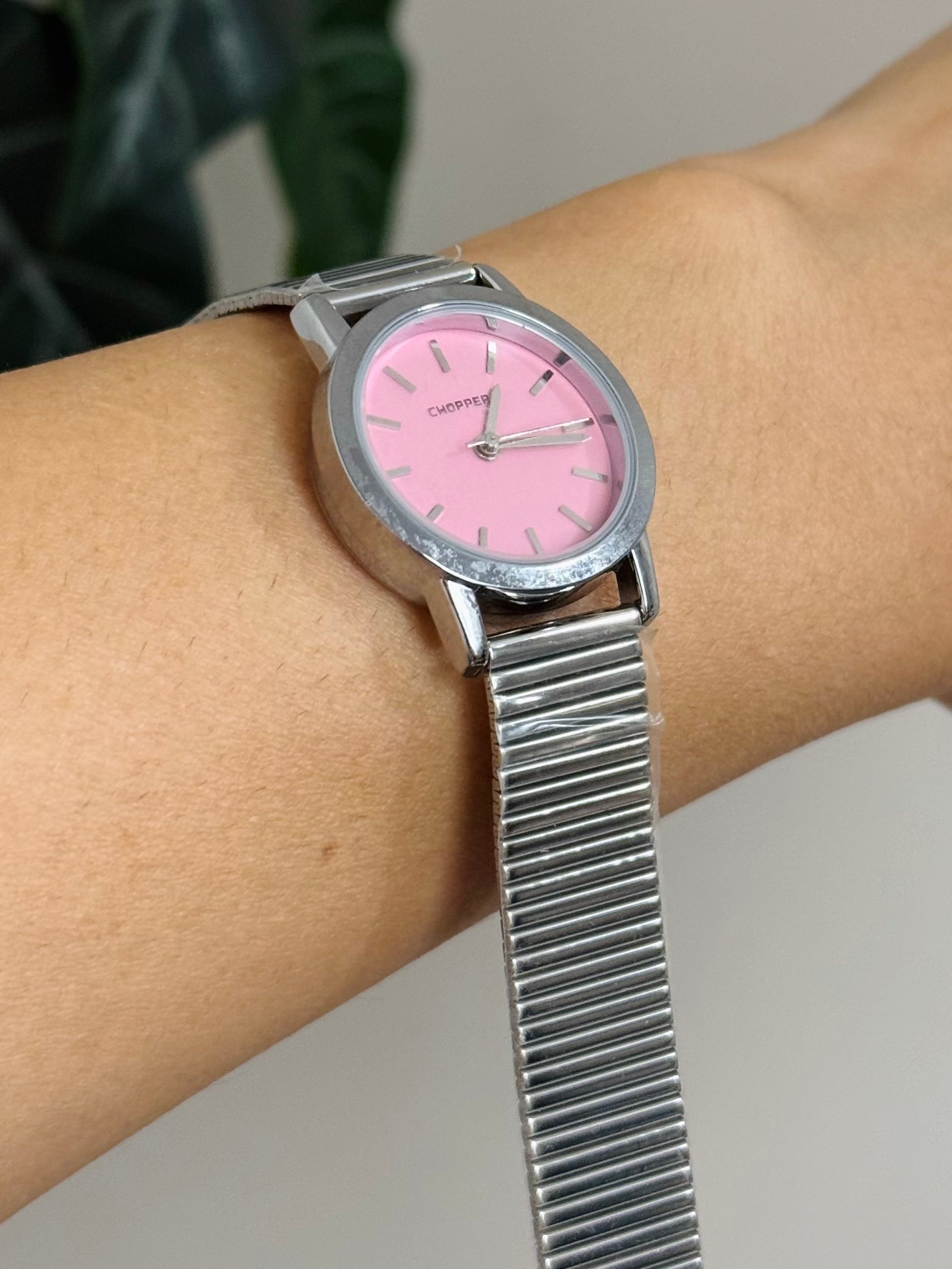 Gümüş Renk Pembe İçli Saat