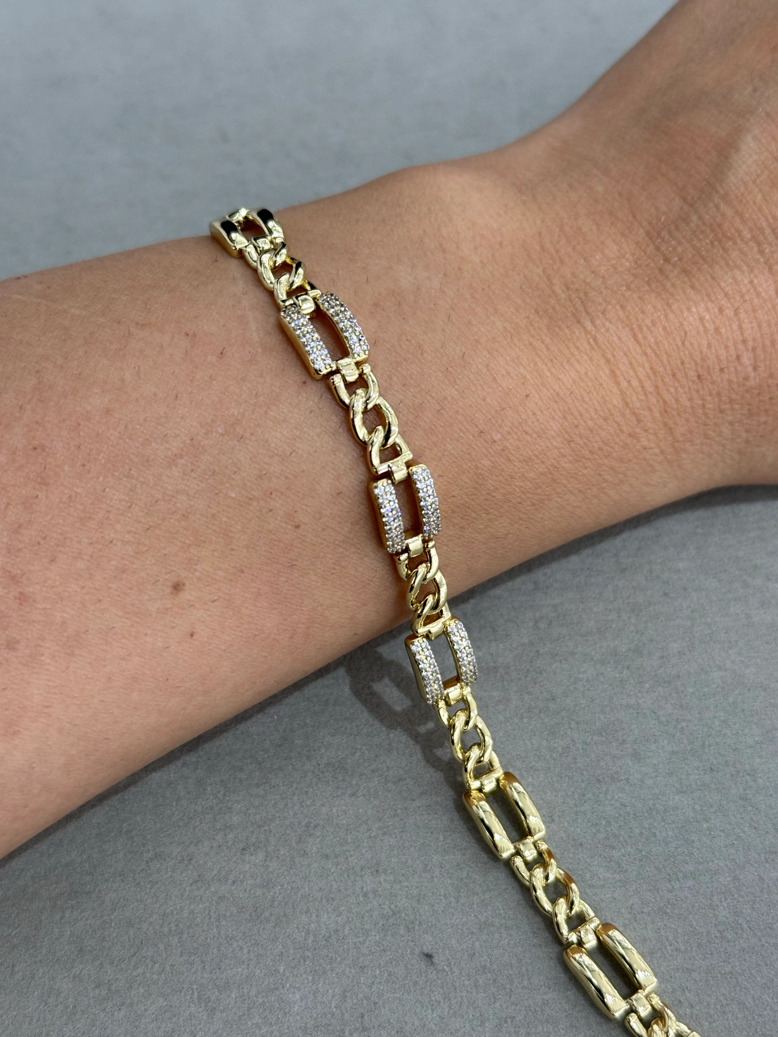 Xuping 14K Taşlı Zincir Bileklik