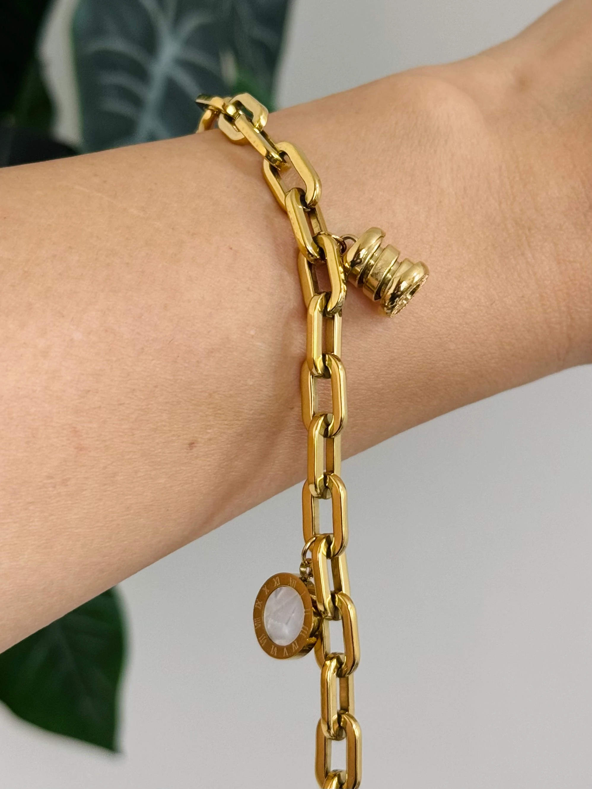 Çelik Charmlı Bileklik