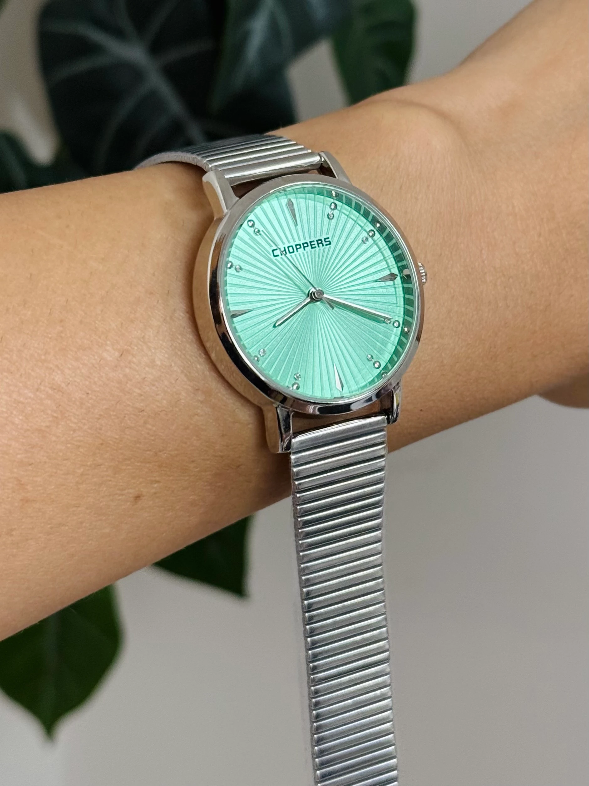 Gümüş Renk Yeşil İç Saat