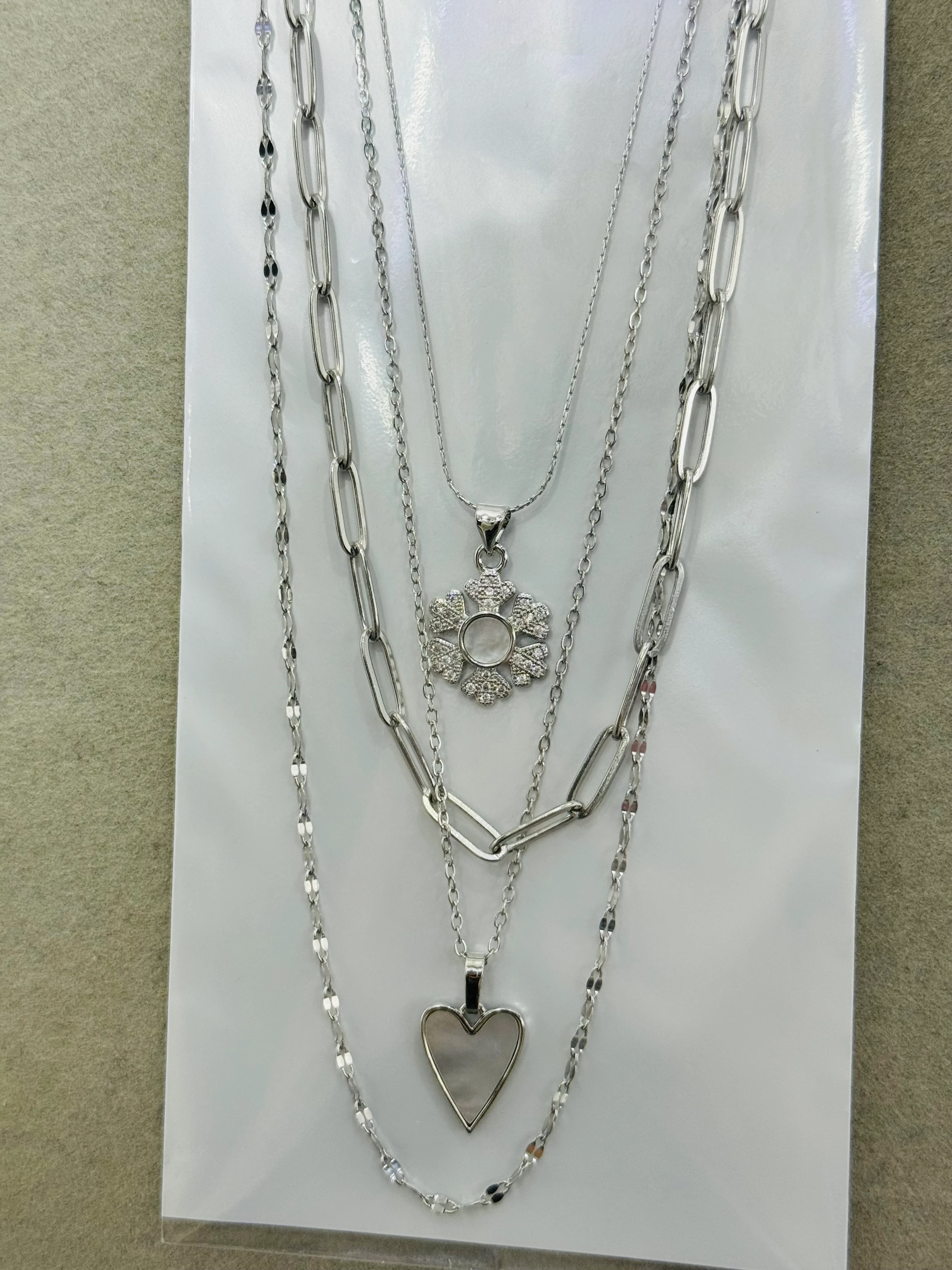 Çelik 4lü Kolye Seti