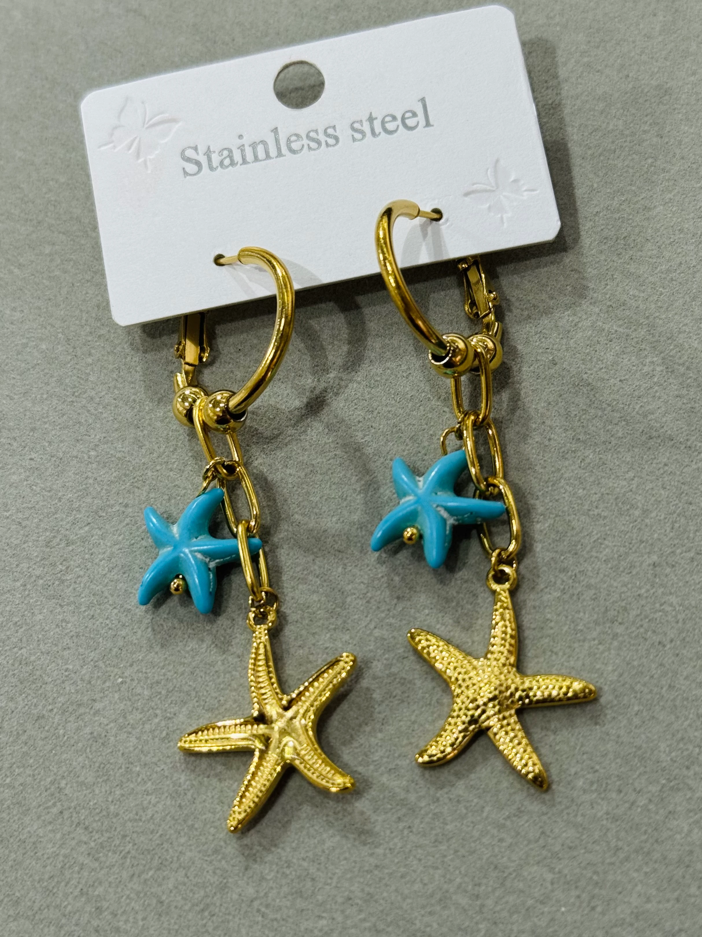 Çelik Deniz Temalı Küpe