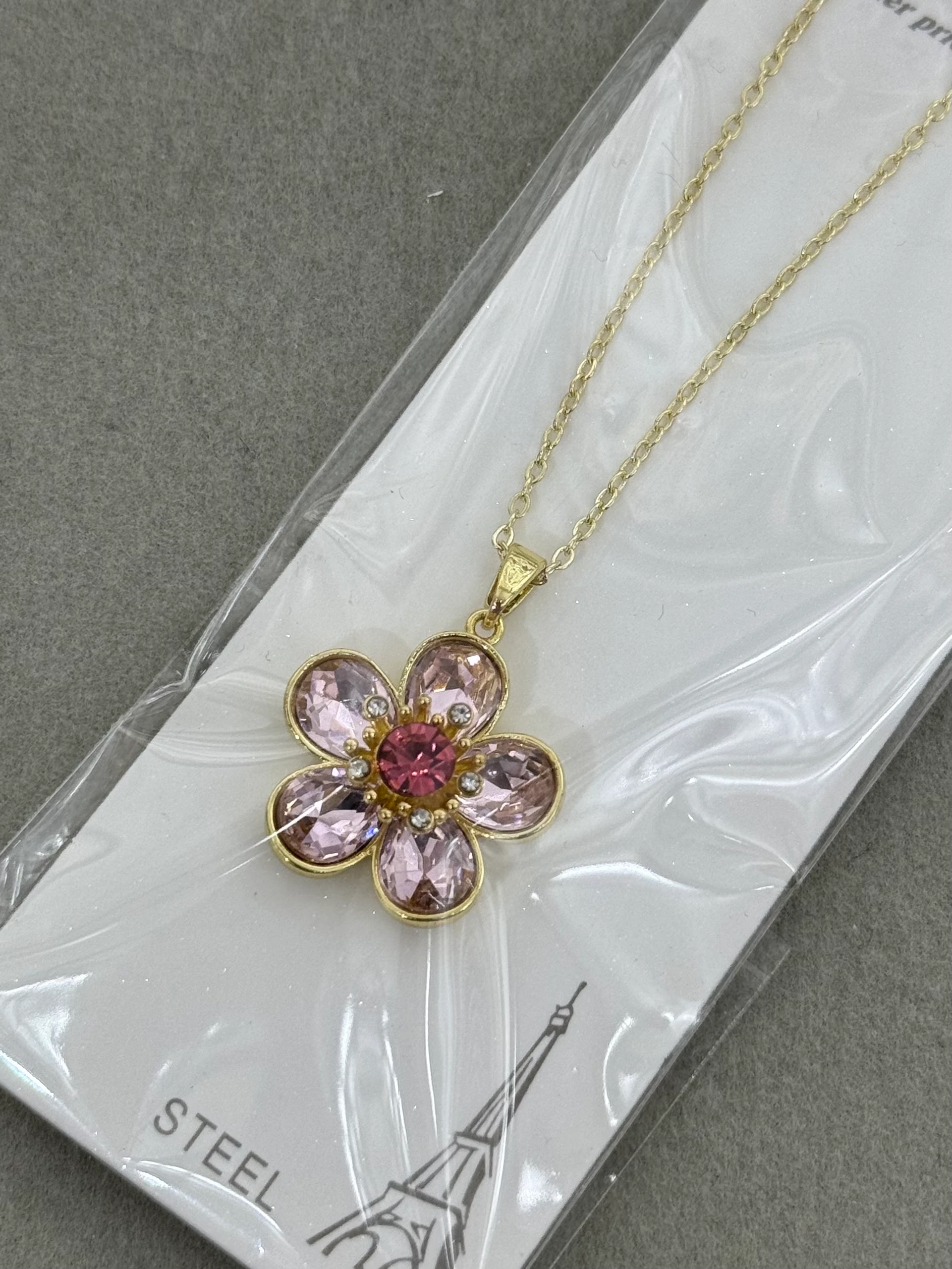 Çelik Idyllia Pembe Kolye