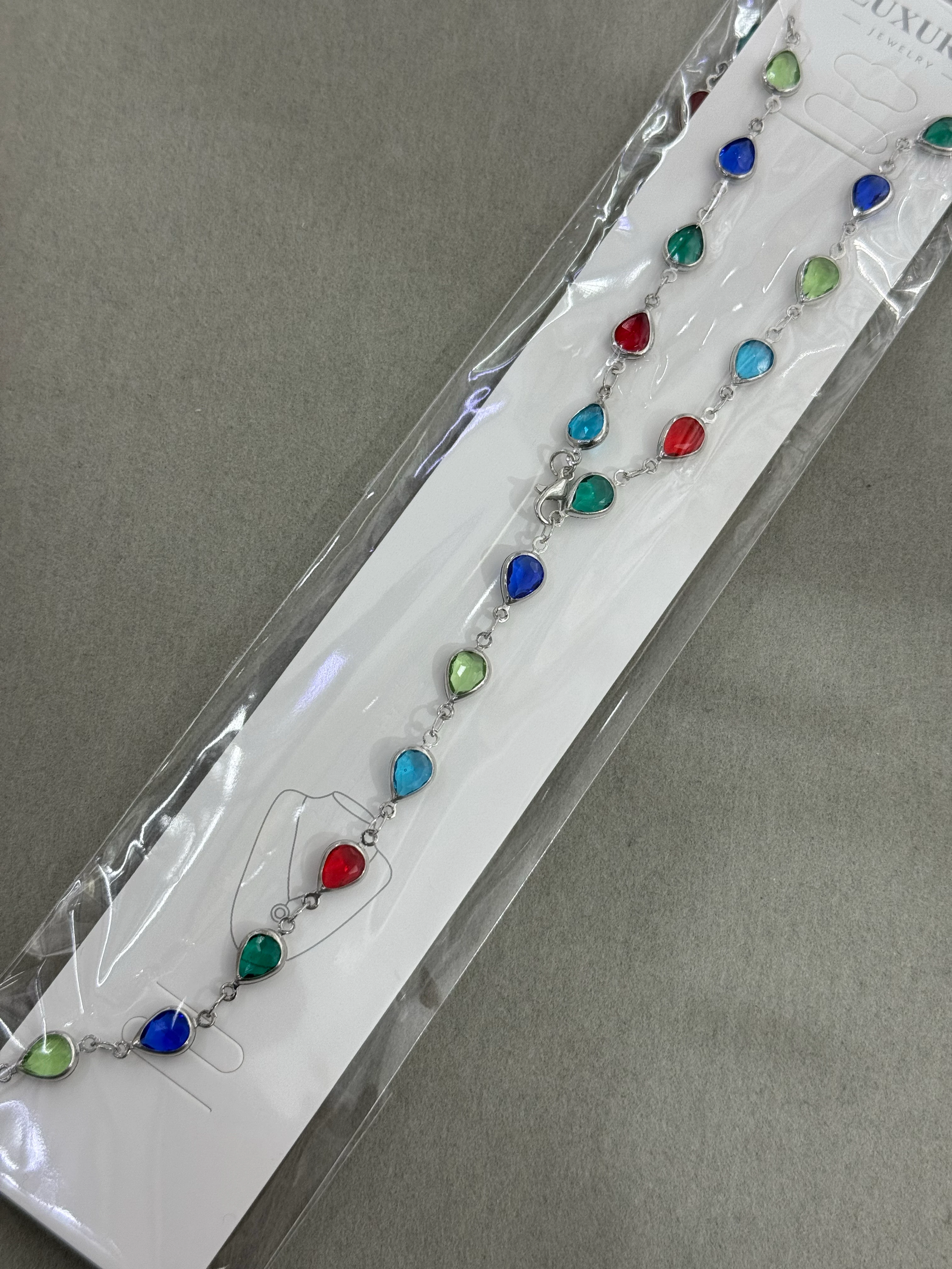 Altın Kaplama Renkli Damla Y Kolye