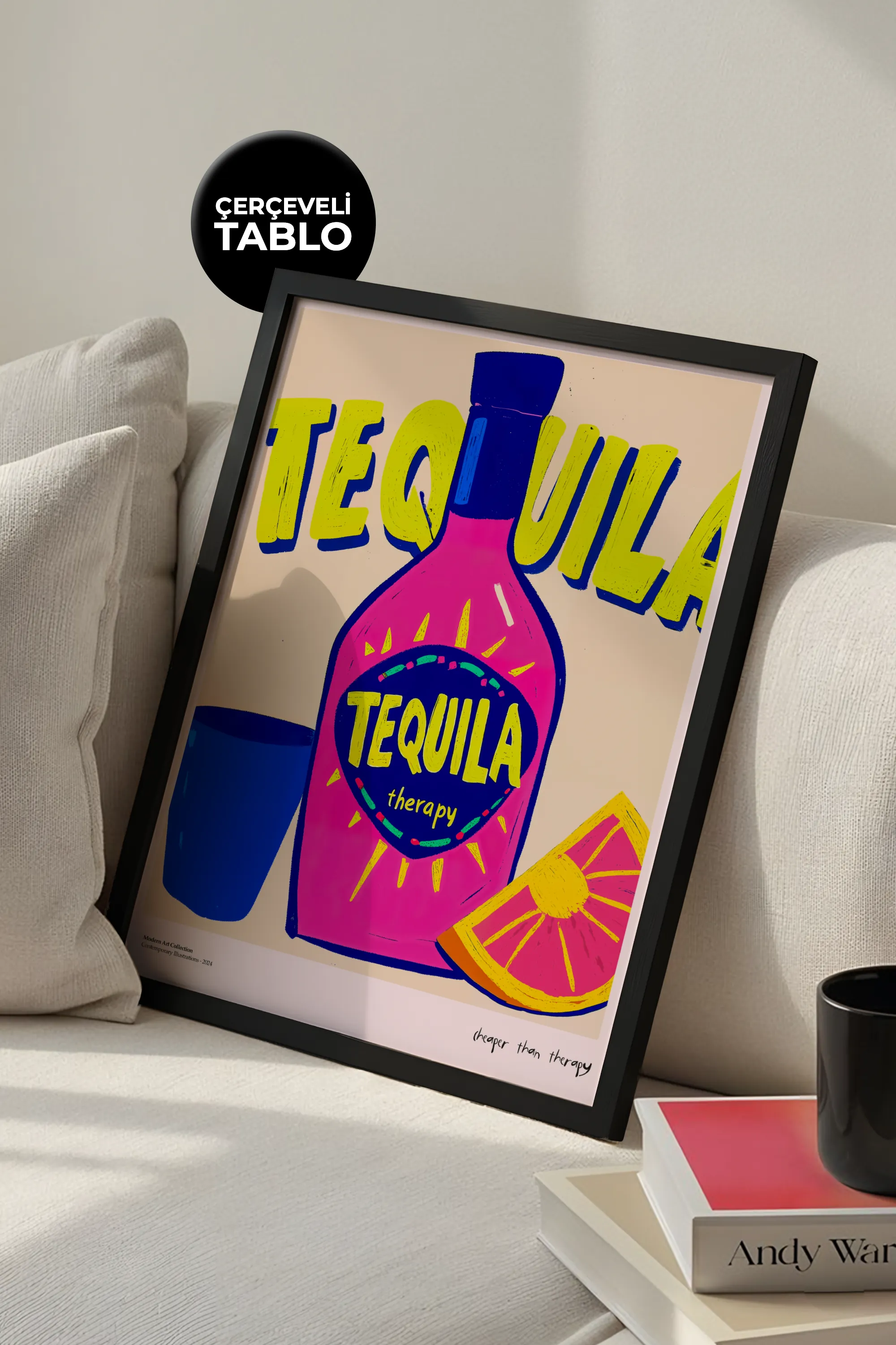 Tequila Therapy Çerçeveli Tasarım Tablo Dolce Vita Koleksiyonu
