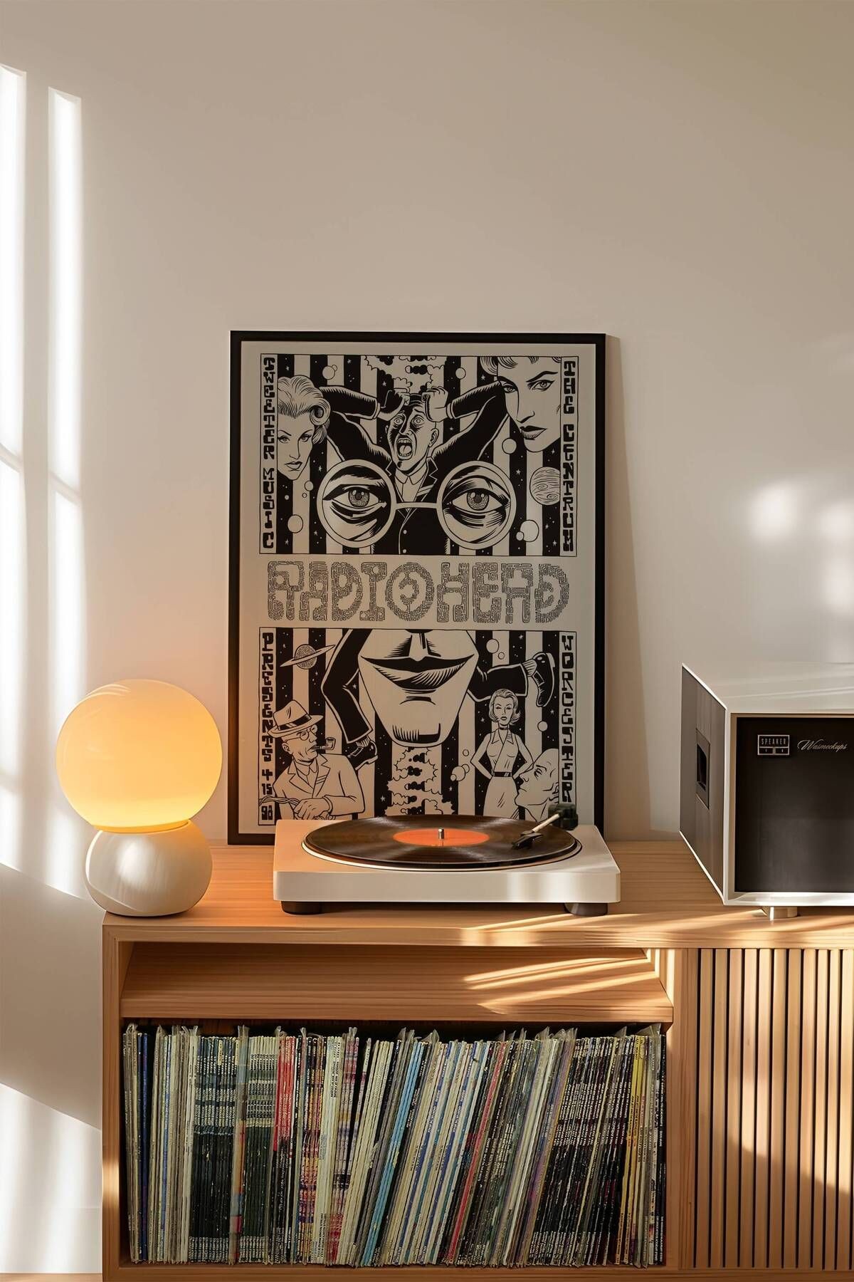Radiohead Konser Tasarımlı Retro Çerçevesiz Poster No:2