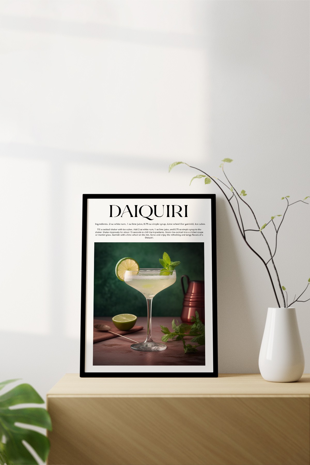 Daiquiri Tasarımlı Kokteyl Koleksiyonu Çerçevesiz Poster