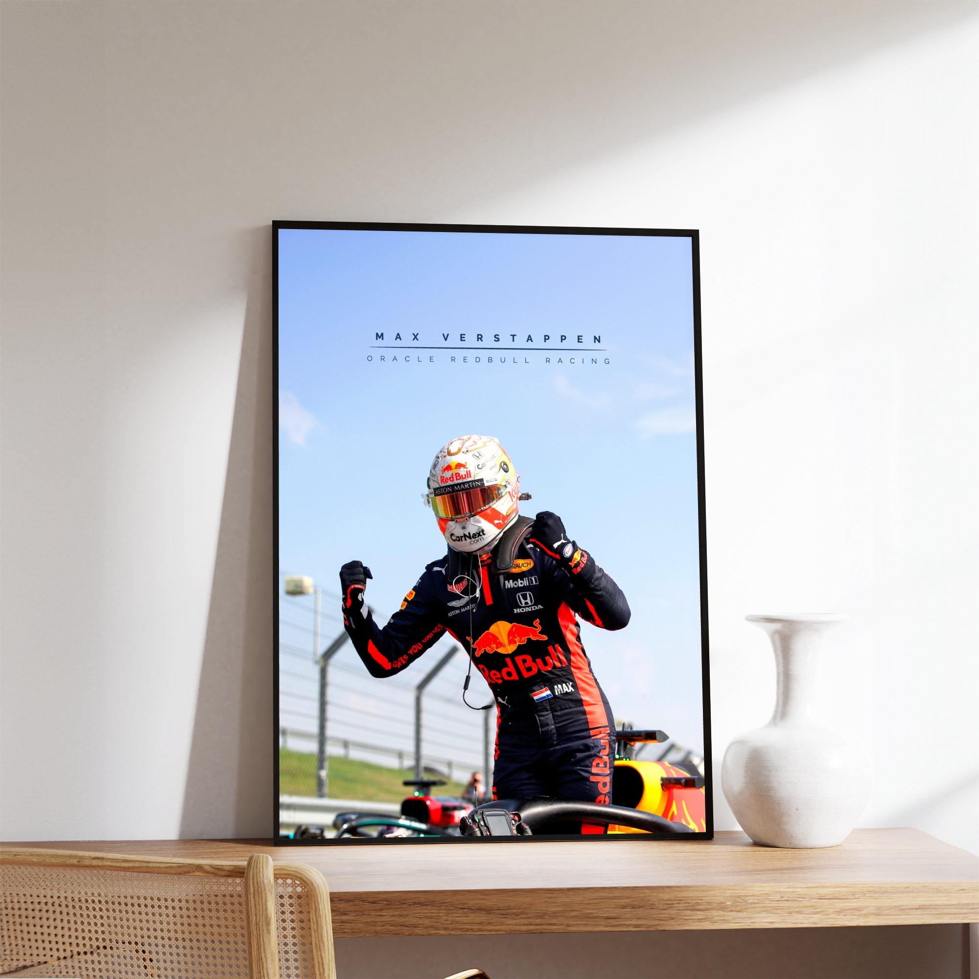 Max Verstappen Formula 1 Çerçevesiz Tasarım Poster