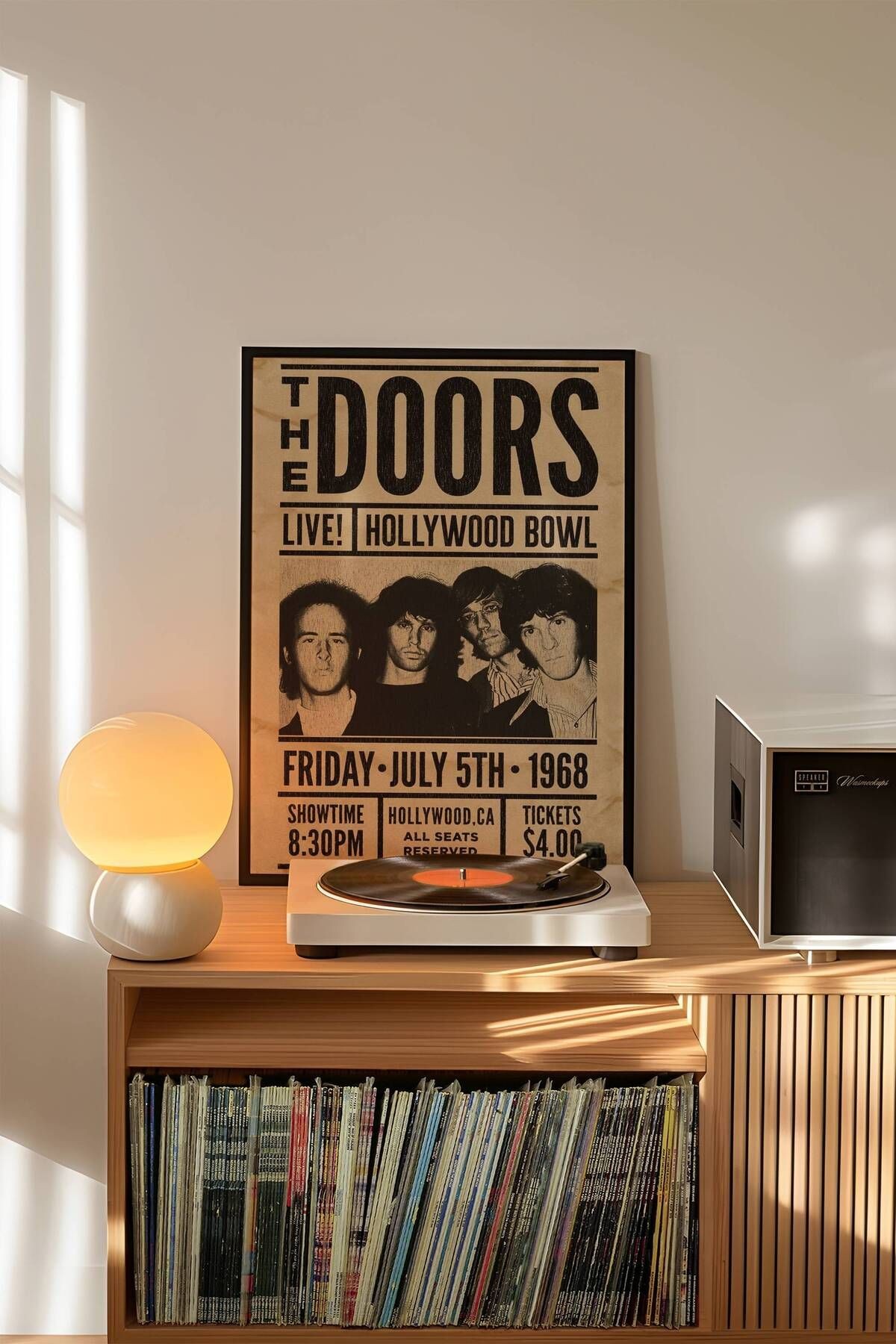 The Doors Konser Tasarımlı Retro Çerçevesiz Poster